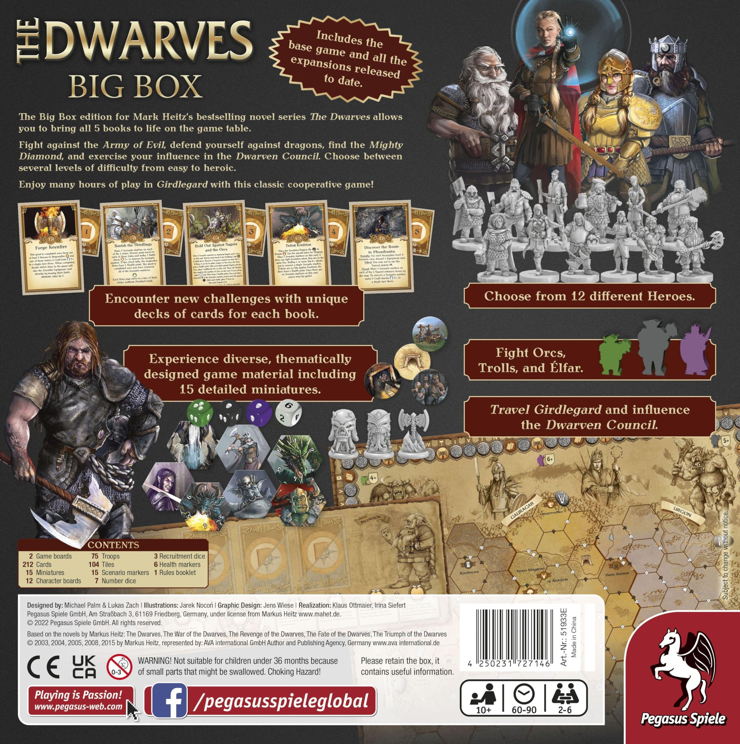 The Dwarves: Big Box - Strategic Fantasy Board Game for 2-6 Players | Family & Adult Game Night | 60-90 Min Adventure | Ages 10+ | English Edition | Perfect for Parties & Game Nights