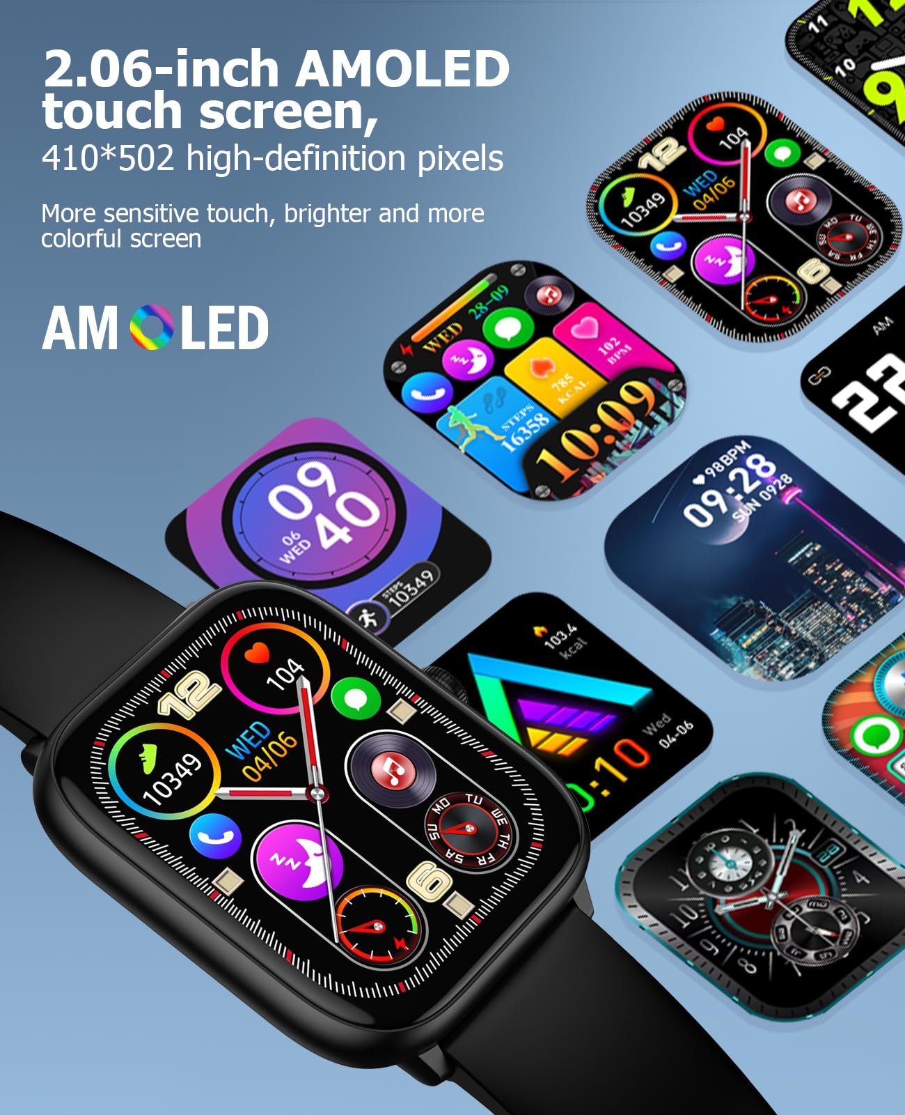 Smart Watch for Men & Women with Call Function, 2.06