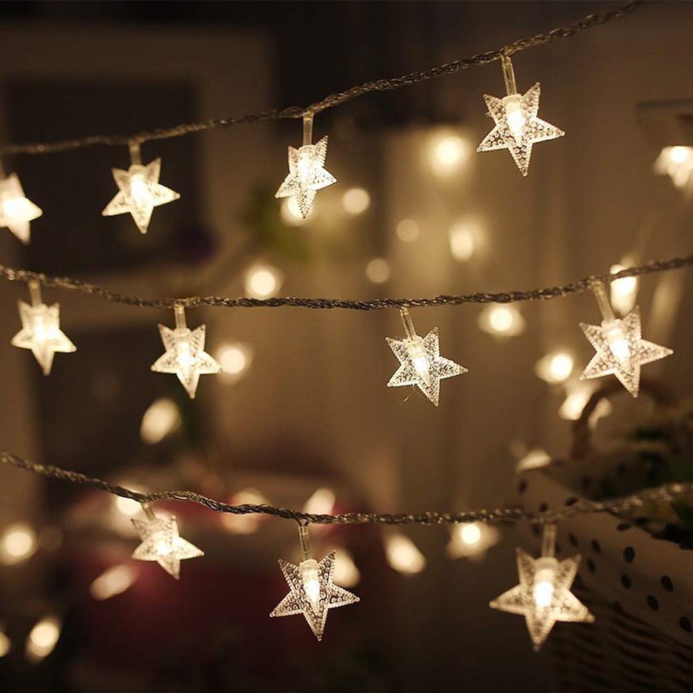 Twinkle Star 100 LED 49 FT Outdoor String Lights - Warm White Fairy Lights with Adapter for Patio, Garden, Wedding & Home Decor | 200 LED 66 FT Copper Wire USB String Lights with Remote Control for Bedroom, Party, Christmas Tree & Indoor Lighting