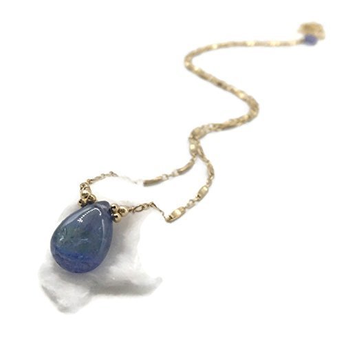 Tanzanite Birthstone Necklace for Women - December Birthday Jewelry Gift - 16 Inch Blue Teardrop Gemstone Pendant Necklace - Perfect for Anniversaries, Christmas & Special Occasions