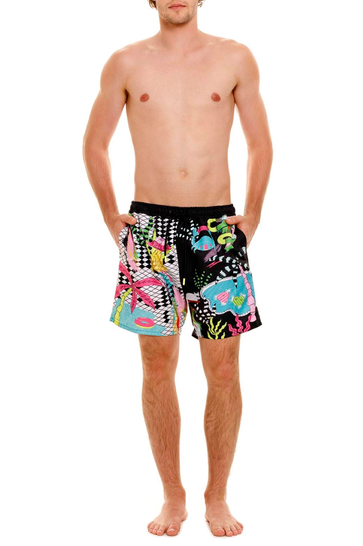 Joe Men's Quick-Dry Swim Trunks with Mesh Liner - Comfortable Beach Shorts for Swimming, Surfing & Vacation - UPF 50+ Sun Protection