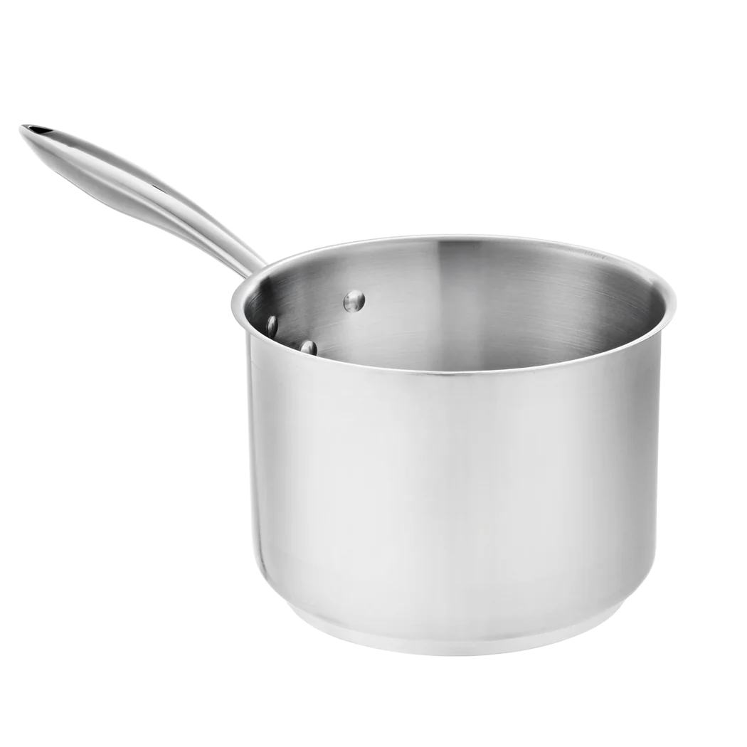 Thermalloy 4 Quart Stainless Steel Deep Sauce Pan with Lid - Perfect for Cooking, Boiling, and Simmering Soups, Sauces, and Pasta