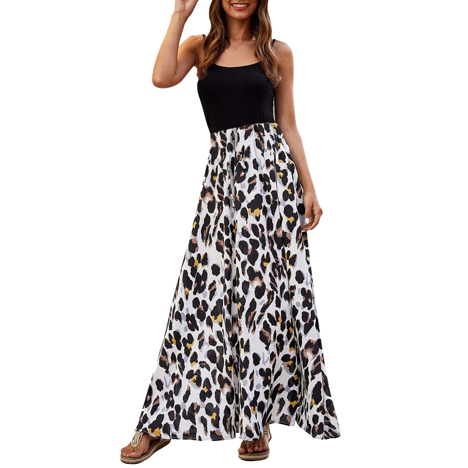 Women's Leopard Print Shirt Dress with Belt - Long Sleeve Maxi Dress for Summer, Beach & Postpartum - Thick & Comfortable Maternity Dress for Casual & Special Occasions