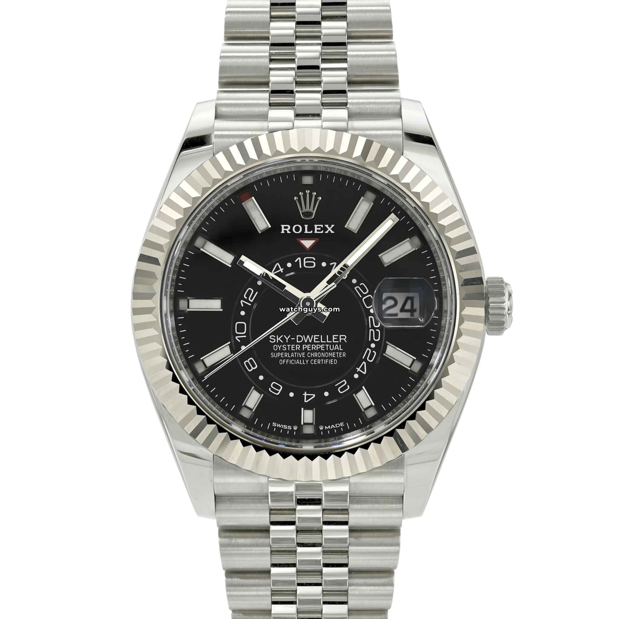 Rolex Sky-Dweller 336934 Men's Watch - Black Dial, Jubilee Bracelet - Luxury Automatic Watch for Business, Travel & Special Occasions