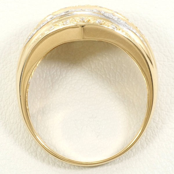 18K Yellow Gold & White Gold Diamond Ring for Women - Elegant Wedding, Engagement, Anniversary Gift - Perfect for Proposals, Bridal Jewelry & Special Occasions