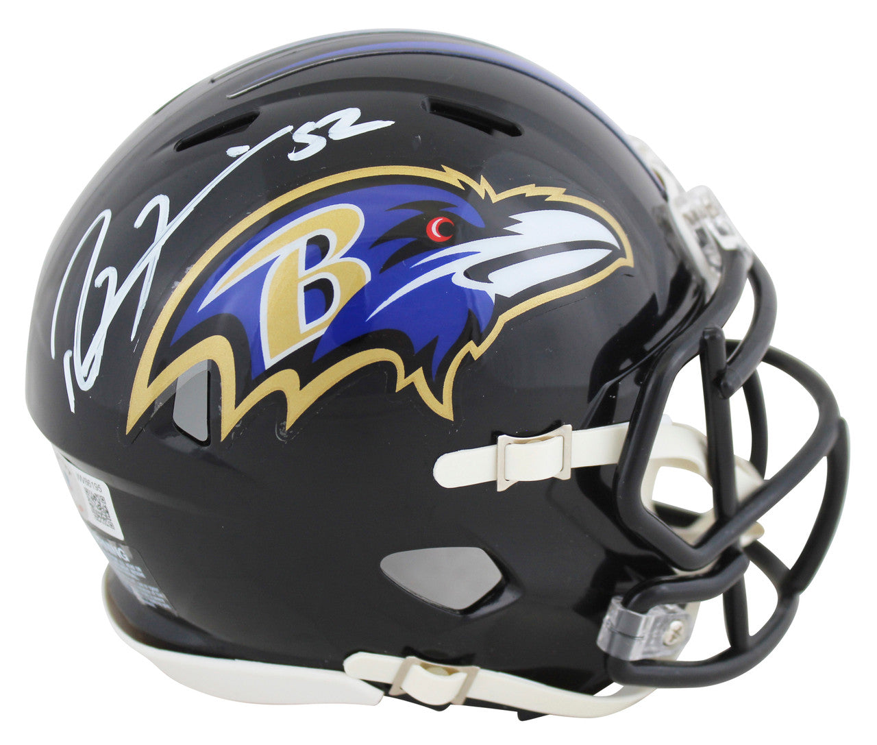 Ray Lewis Autographed Baltimore Ravens Mini Helmet - Official NFL Collectible - Perfect for Sports Memorabilia Displays, Fan Cave Decor & Gift for Football Enthusiasts