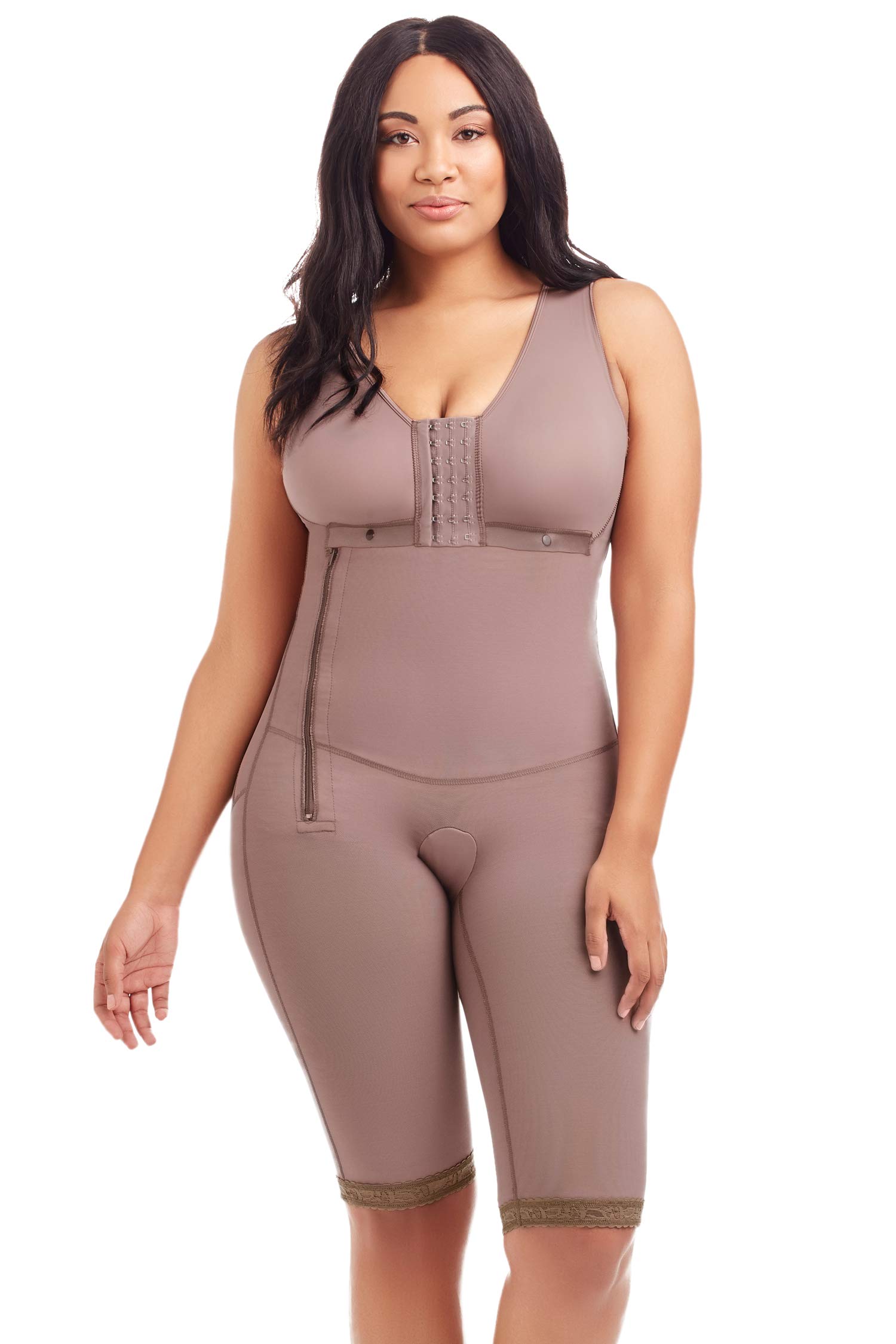 Fajas D'Prada Comfort Compression Short Sleeve Full Body Shaper for Women - Tummy Control Shapewear for Postpartum, Workout & Everyday Wear