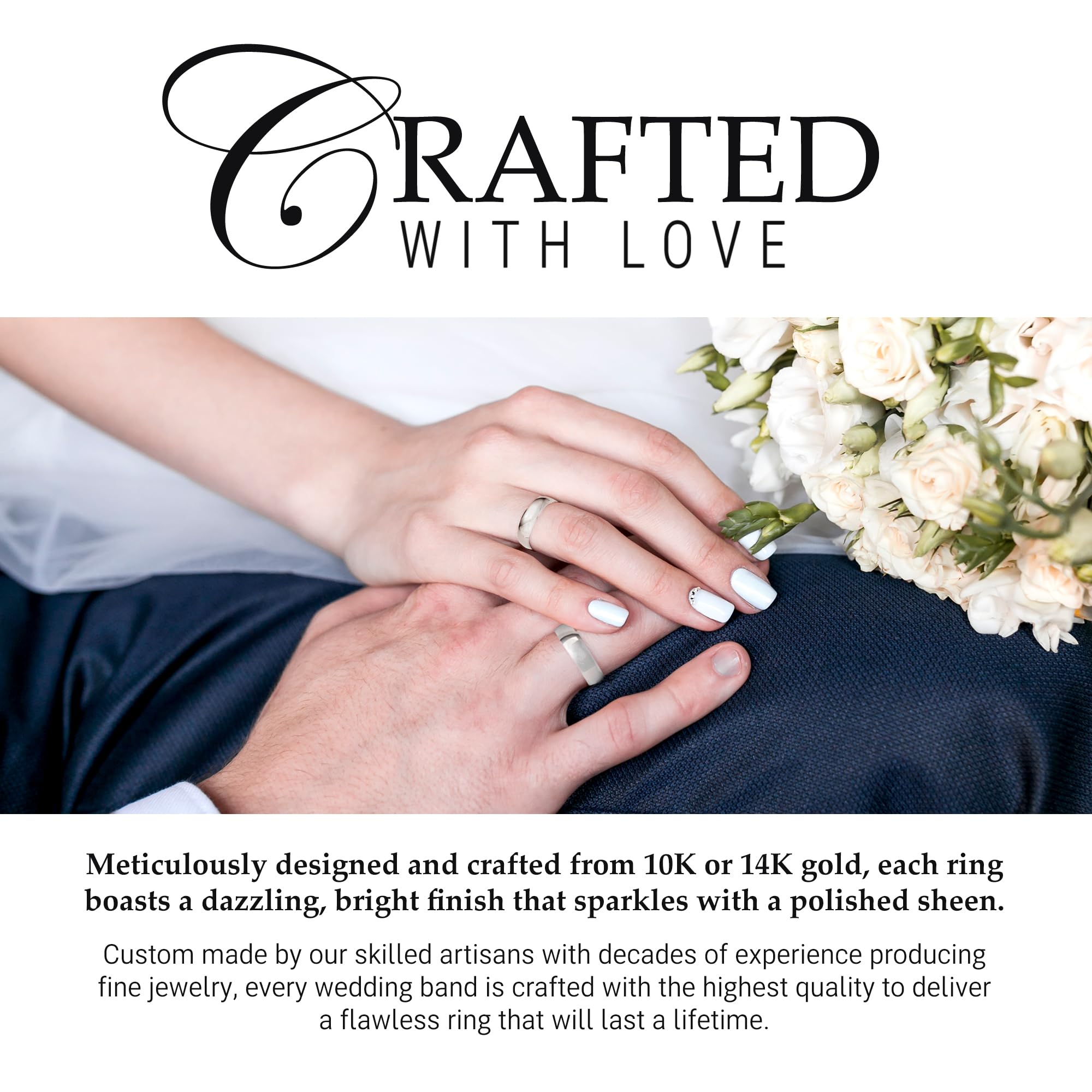 5mm Solid Gold Wedding Bands for Women & Men - 10k or 14k Comfort Fit Rings - Premium Durable Wedding Rings for Couples - Perfect for Anniversaries, Engagements & Everyday Wear