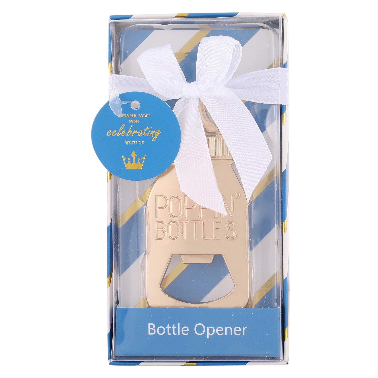 48 Pcs Royal Blue Prince Baby Shower Favors for Boys - Elegant Bottle Openers, Party Souvenirs & Goodie Bag Supplies by PARTYGOGO | Perfect for Baby Shower Decorations, Guest Gifts & Themed Celebrations