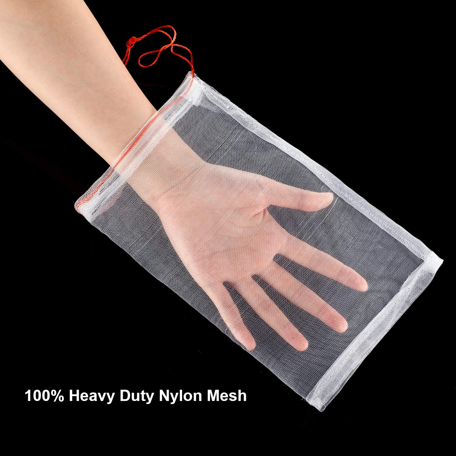 120 Pieces 6x10 Inch Fruit Protection Bags - Breathable Nylon Mesh Bird Net Barrier for Garden Plants, Flowers & Fruits - Perfect for Apple, Peach, Pear & Berry Protection (Ideal for Home Gardening & Orchard Use)