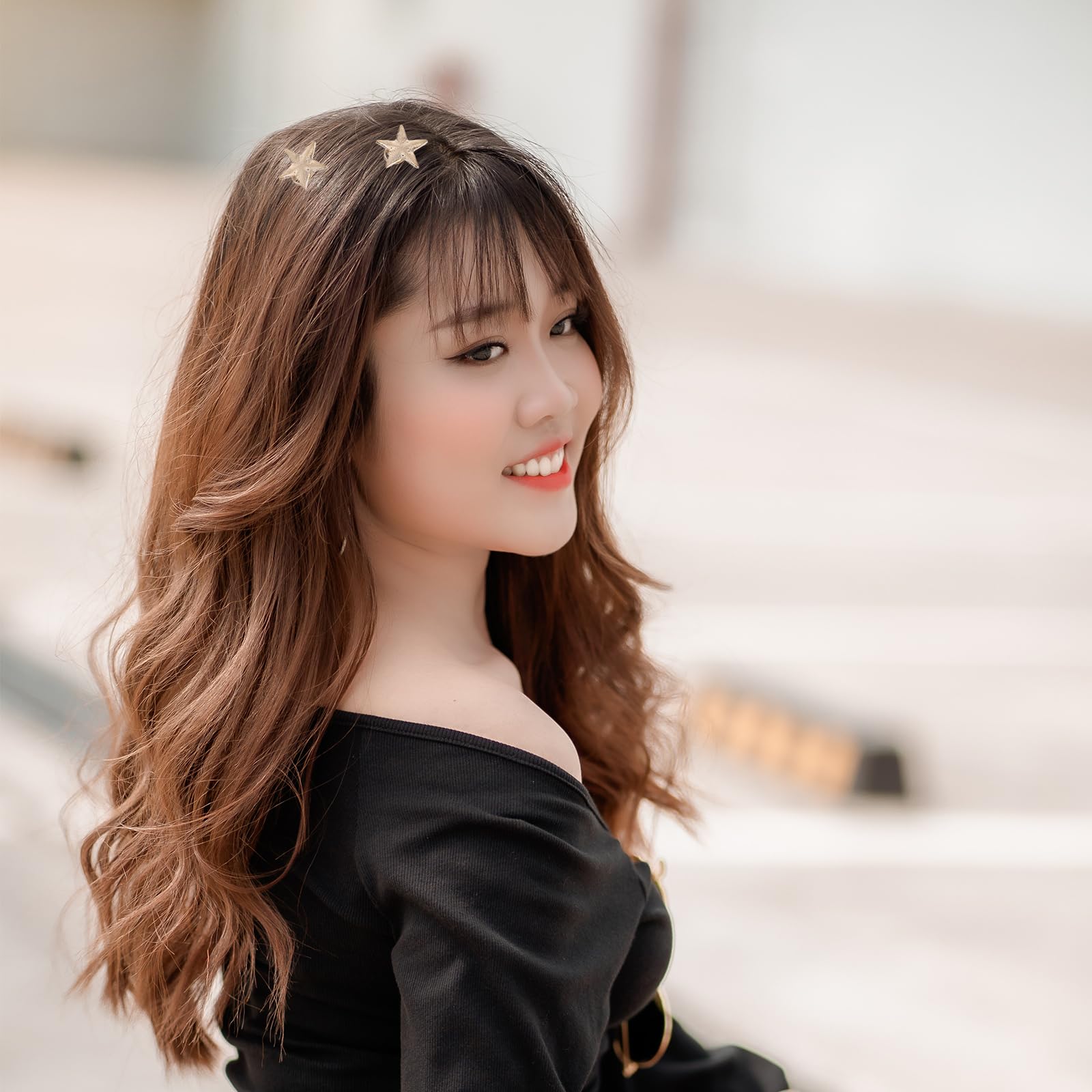 Lurrose 10PCS Gold Star Hair Coil Pins - Bridal Hair Accessories for Women, Perfect for Weddings & Parties