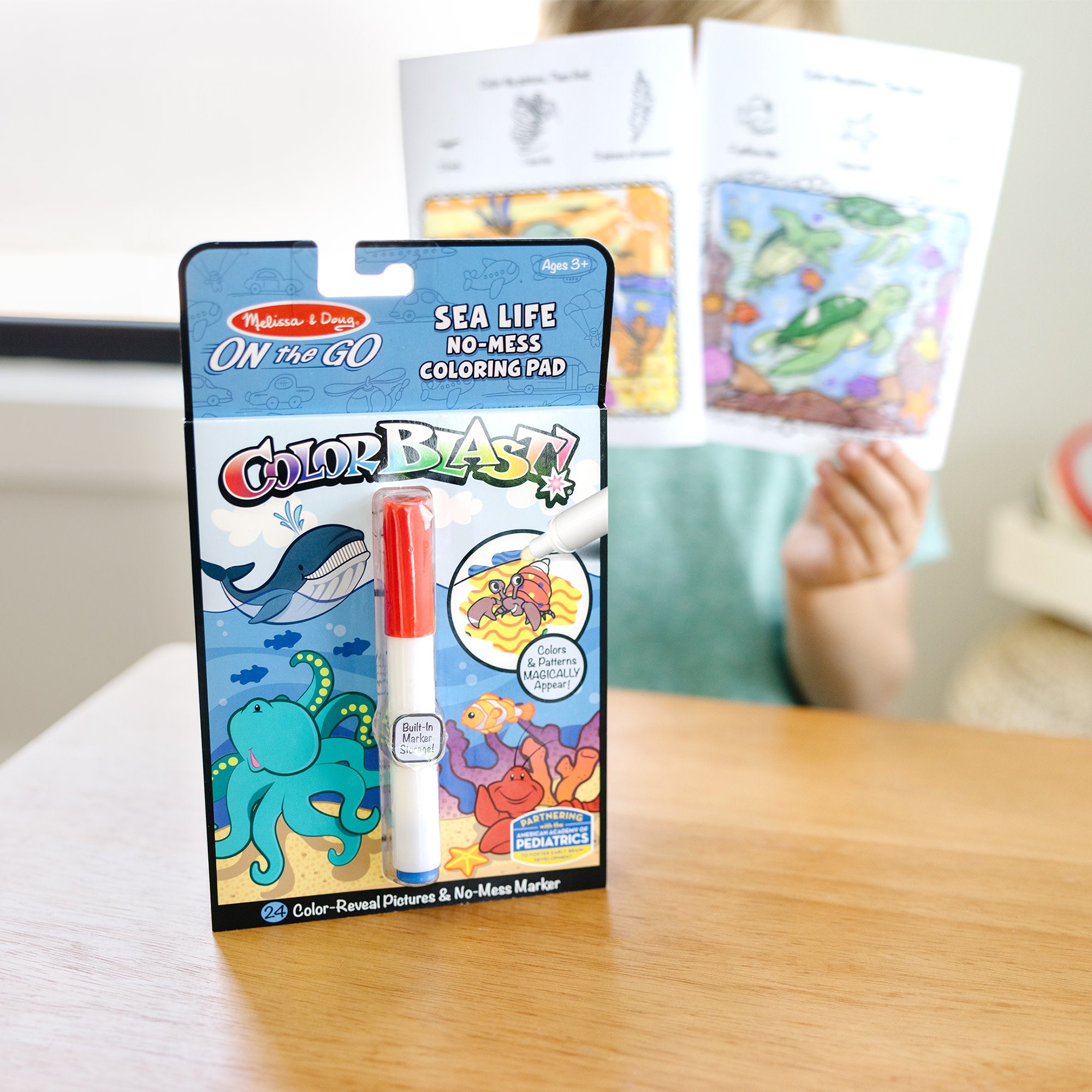 On the Go™ ColorBlast Color Reveal Pad – Sea Life Adventure | Magic Water Coloring Book for Kids | Travel & Road Trip Activity Toy
