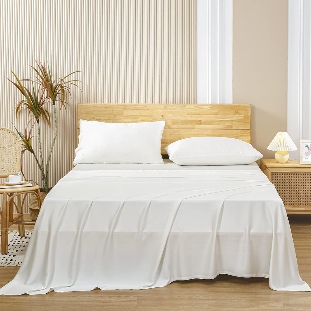 AMONOL 100% Bamboo King Size Sheets - 4 Piece Set with 16