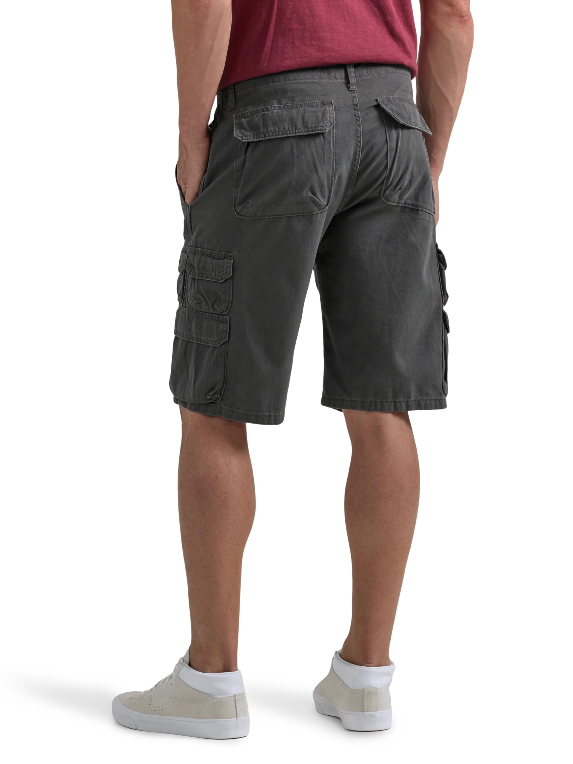 Wrangler Authentics Men's Premium Twill Cargo Shorts - Comfortable Casual & Outdoor Wear for Summer, Hiking, Travel, and Everyday Use
