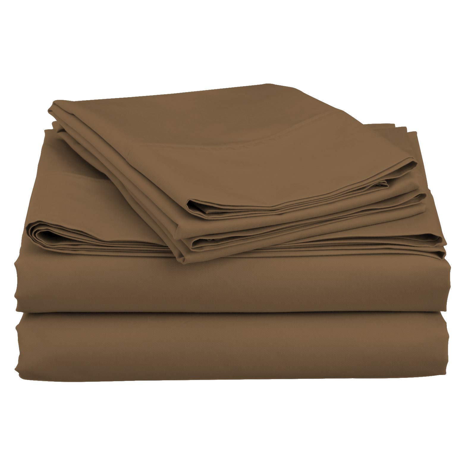 Luxury 100% Egyptian Cotton Sheets Set - Taupe California King Size, 800 Thread Count Sateen Weave for Ultra Soft & Silky Feel, Deep Pocket Fits Mattress Up to 24