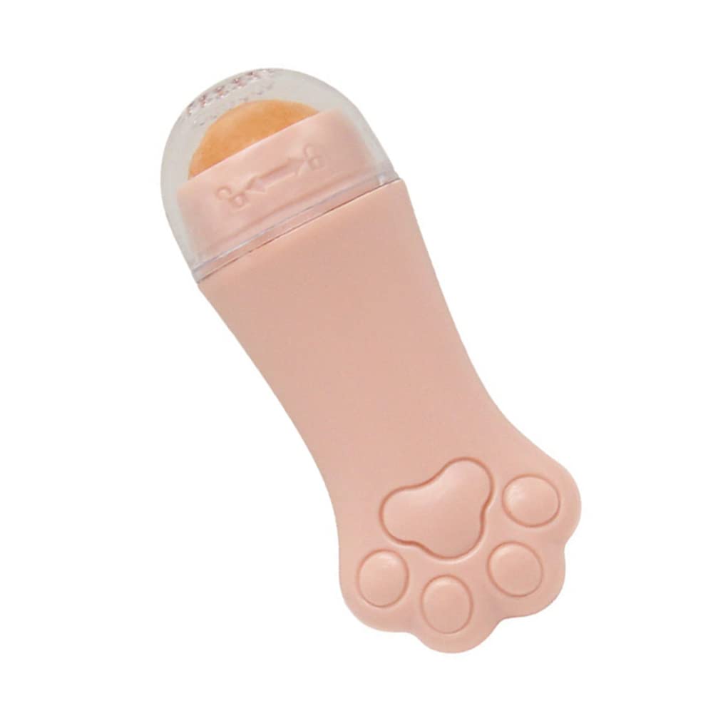1pc Pink Volcanic Stone Oil-Absorbing Roller Ball - Face Massage Tool for Skincare, Oil Control & Makeup Removal - Natural Volcanic Rock Skin Care Gadget for Home & Travel Use