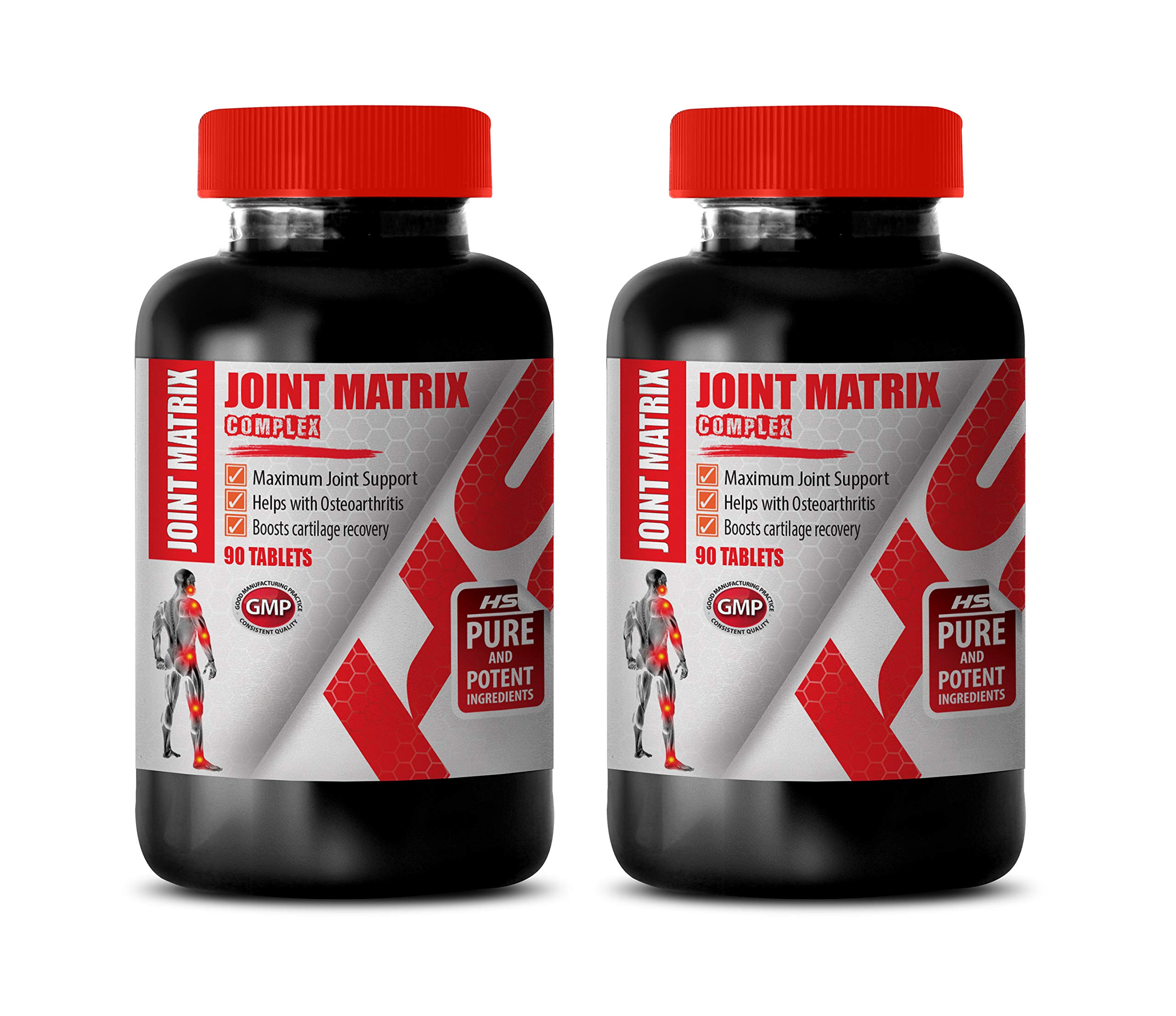 Best Joint Support Supplements for Women - Glucosamine with MSM & Joint Matrix Complex - 180 Tablets (2 Bottles) - Relieve Joint Pain & Improve Mobility for Active Lifestyles