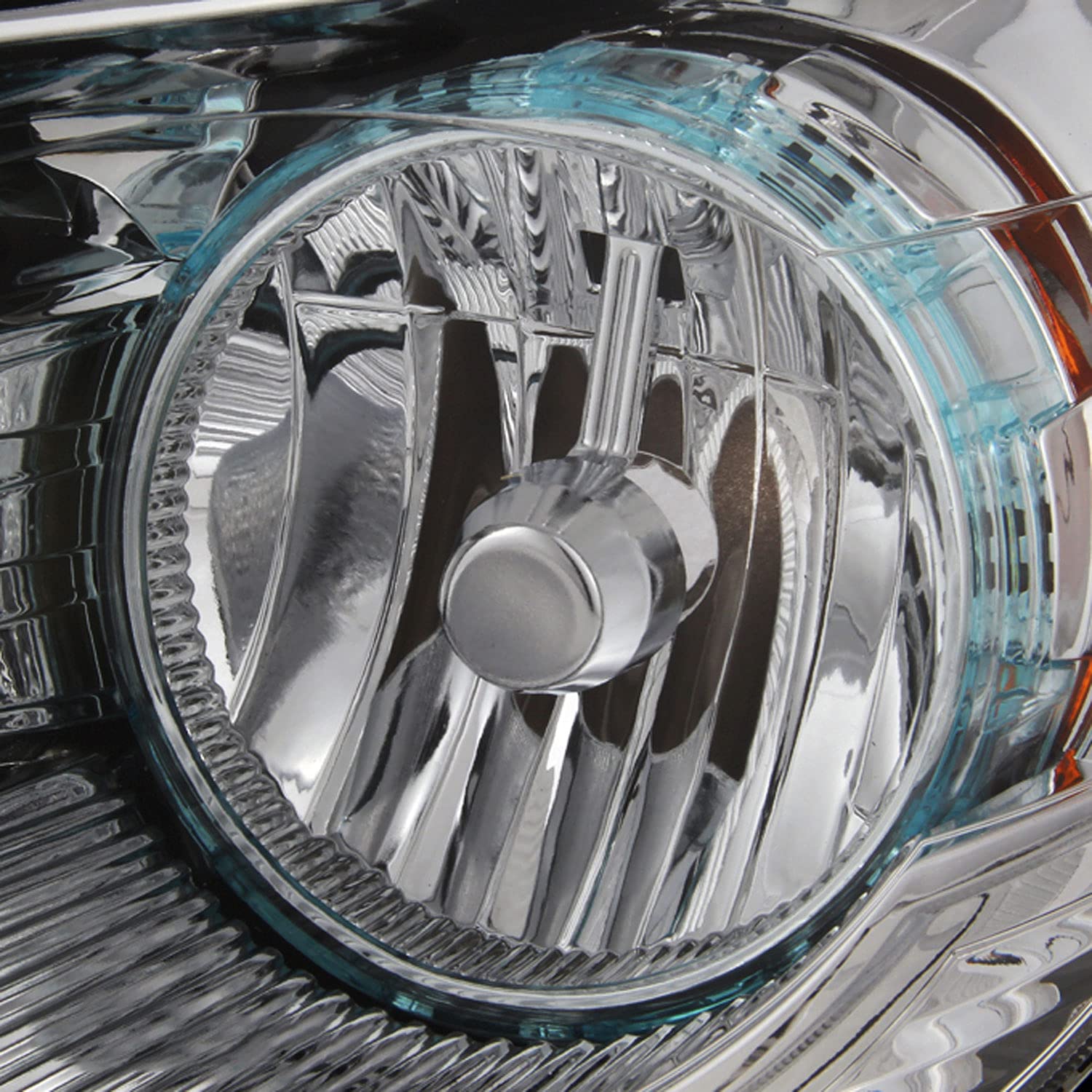 AKKON Replacement Chrome Bezel Headlights for Chevy Malibu - Driver & Passenger Side Headlamps Pair - OE Style Fit, Durable & Bright Lighting for Night Driving & Foggy Conditions