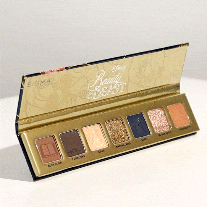 Disney Beauty and the Beast Mini Eyeshadow Palette - 6 Pigmented Colors, Vegan & Cruelty-Free Makeup for Everyday Wear, Date Night & Cosplay
