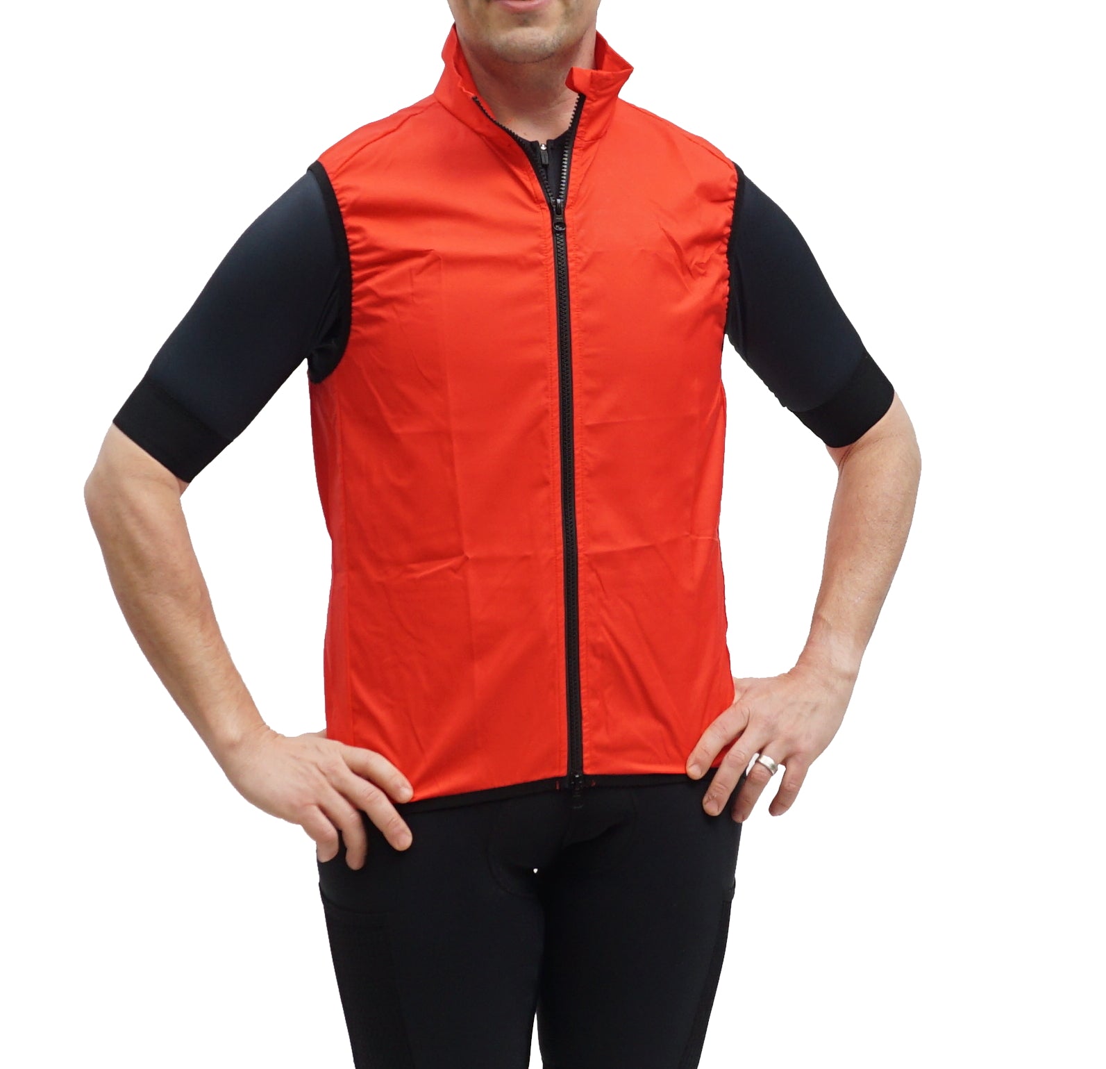 Lightweight Windproof Vest for Men & Women - Breathable Red Running Jacket for Outdoor Hiking, Jogging & Cycling | Windbreaker for All Seasons