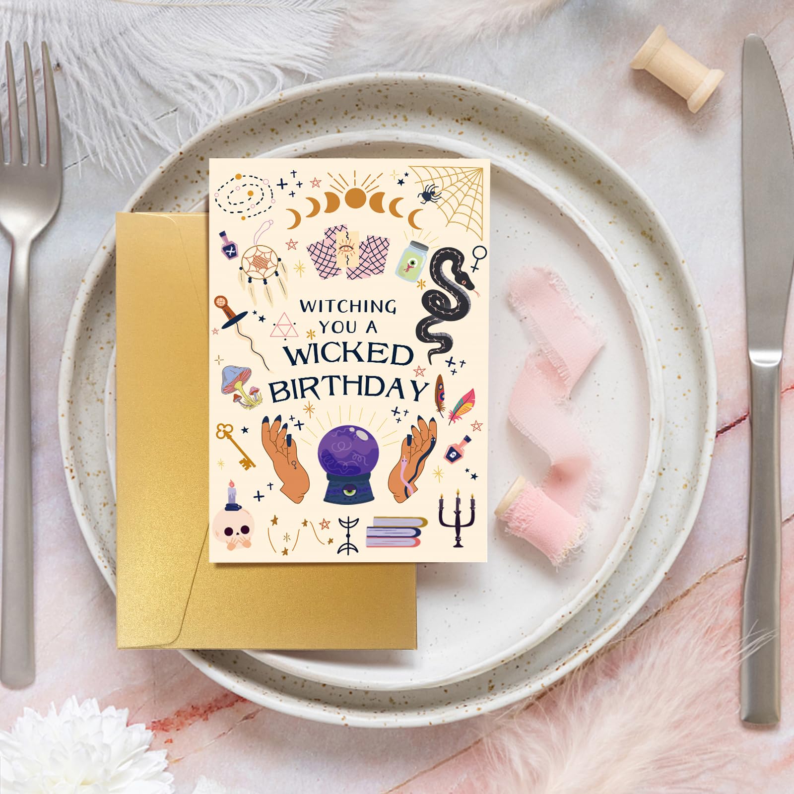 Funny Halloween Birthday Card - Pun Wicked Witch Theme | Halloween & Birthday Greeting Card for Friends & Family | Perfect for Halloween Parties & Birthday Celebrations