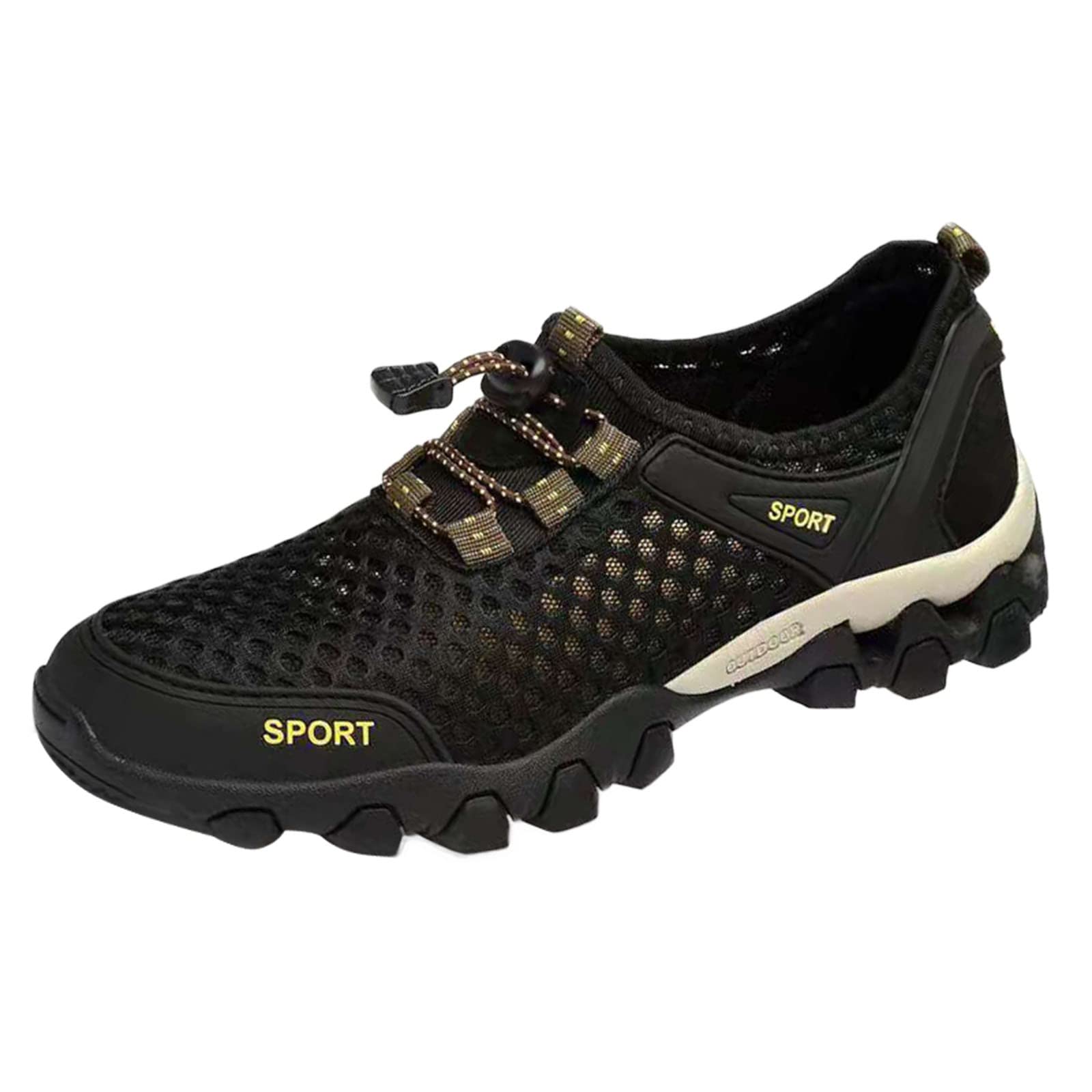 BIISDOST Men's Lightweight Hiking Shoes - Breathable Mesh Trekking Shoes with Non-Slip Sole for Outdoor Walking, Trail Running & Casual Wear - Perfect for Hiking, Travel & Daily Activities