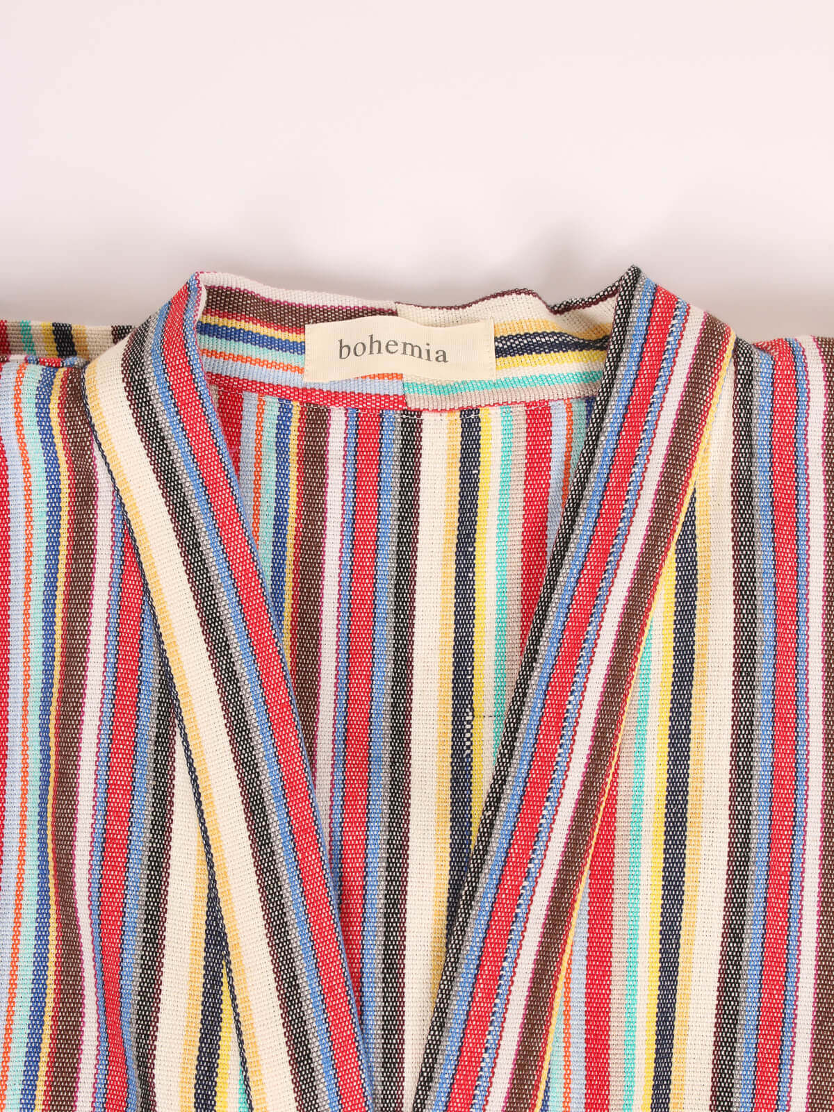 Handwoven Cotton Jacket for Women - Rainbow Striped Lightweight Cardigan | Boho Chic Outerwear for Spring & Fall | Perfect for Casual Outings, Beach Cover-ups and Festival Fashion