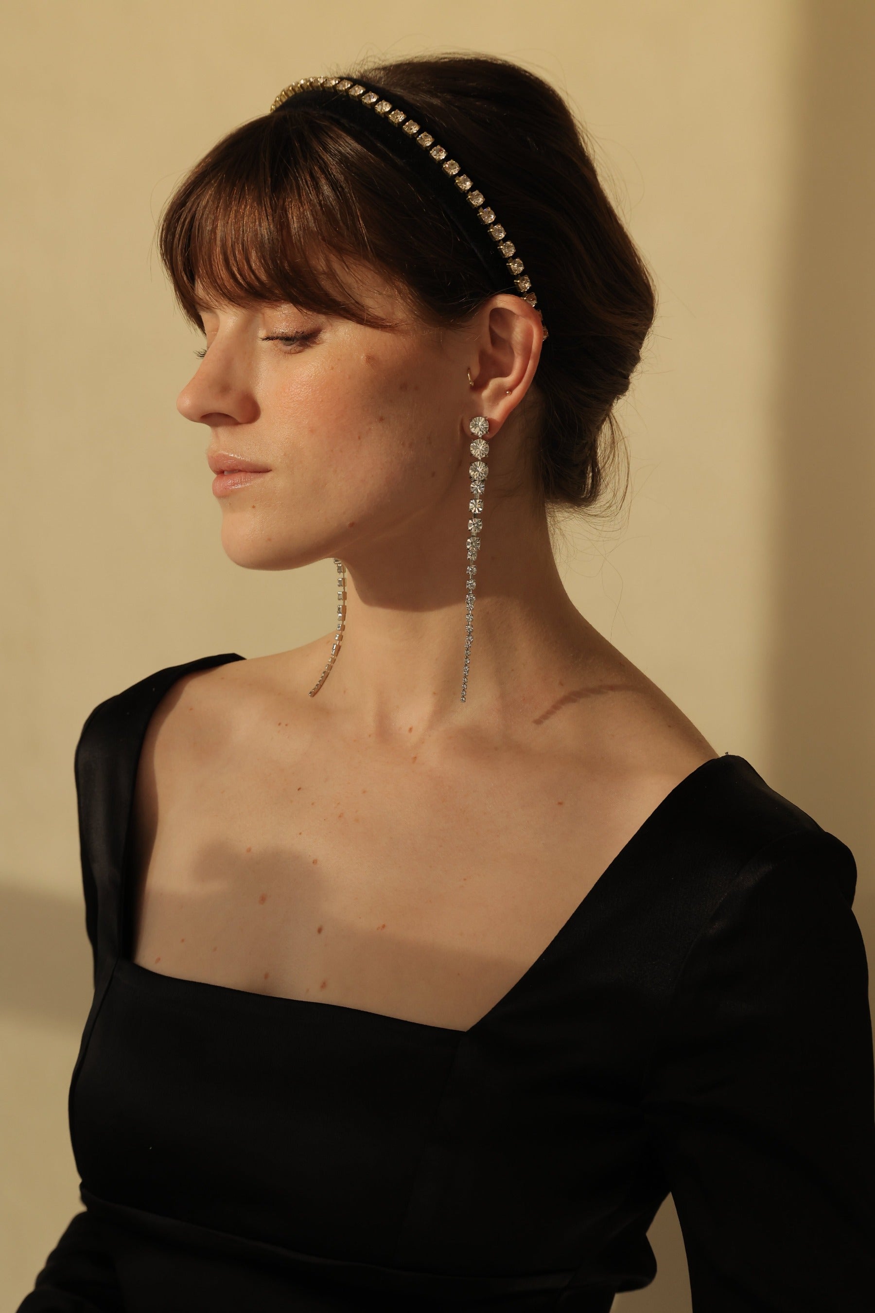 Elegant Crystal Spine Earrings for Women - Dainty Drop Dangle Jewelry for Parties, Weddings & Everyday Wear