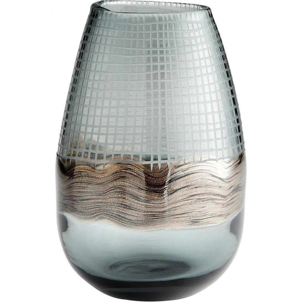 Axiom Small Ceramic Vase - 6 Inches Wide x 9 Inches Tall - Perfect for Home Decor, Wedding Centerpieces & Floral Arrangements