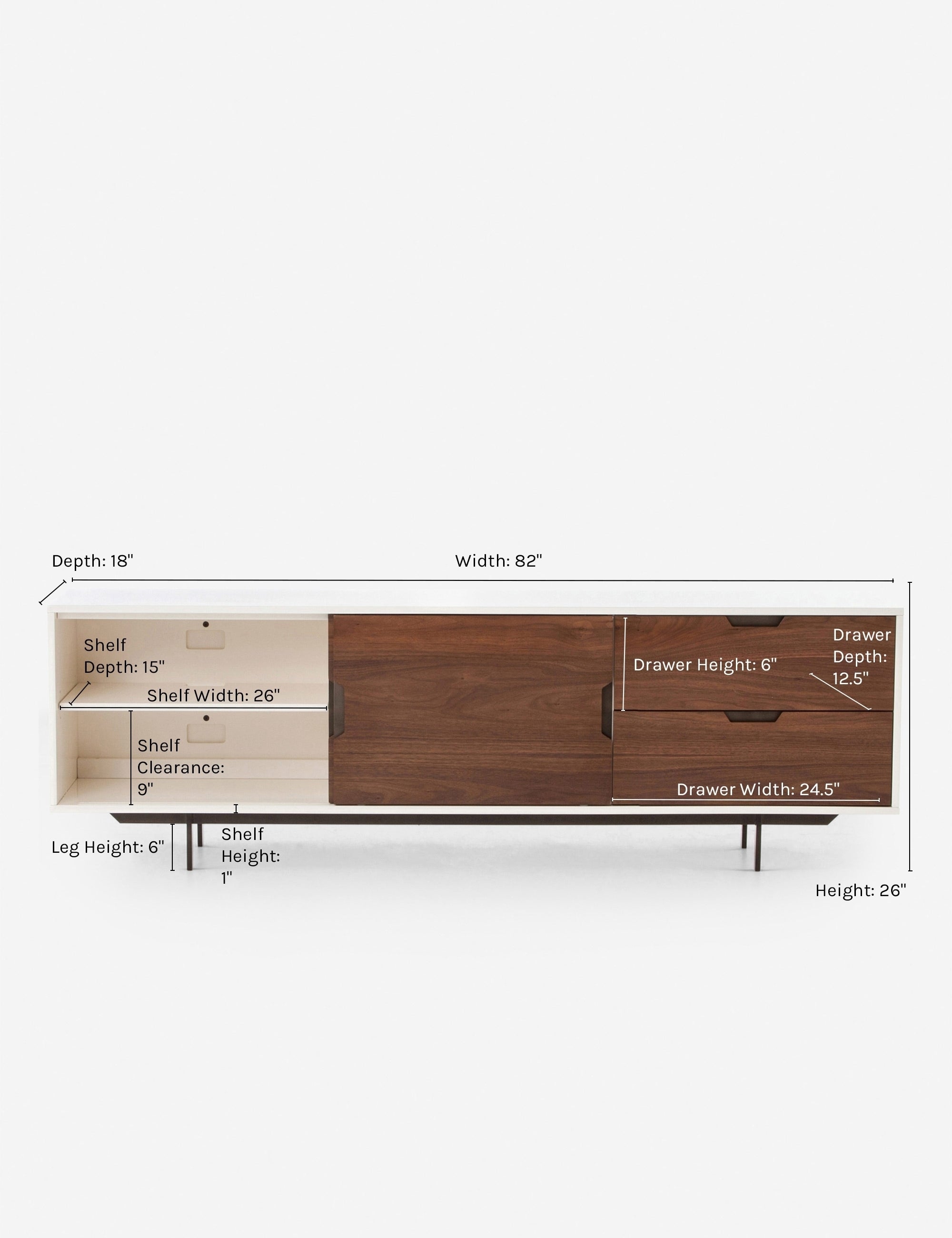 Modern Cordelle Media Console with Storage - Wooden TV Stand for Living Room, Bedroom & Home Theater - Perfect for Organizing Electronics, Gaming Consoles & Streaming Devices