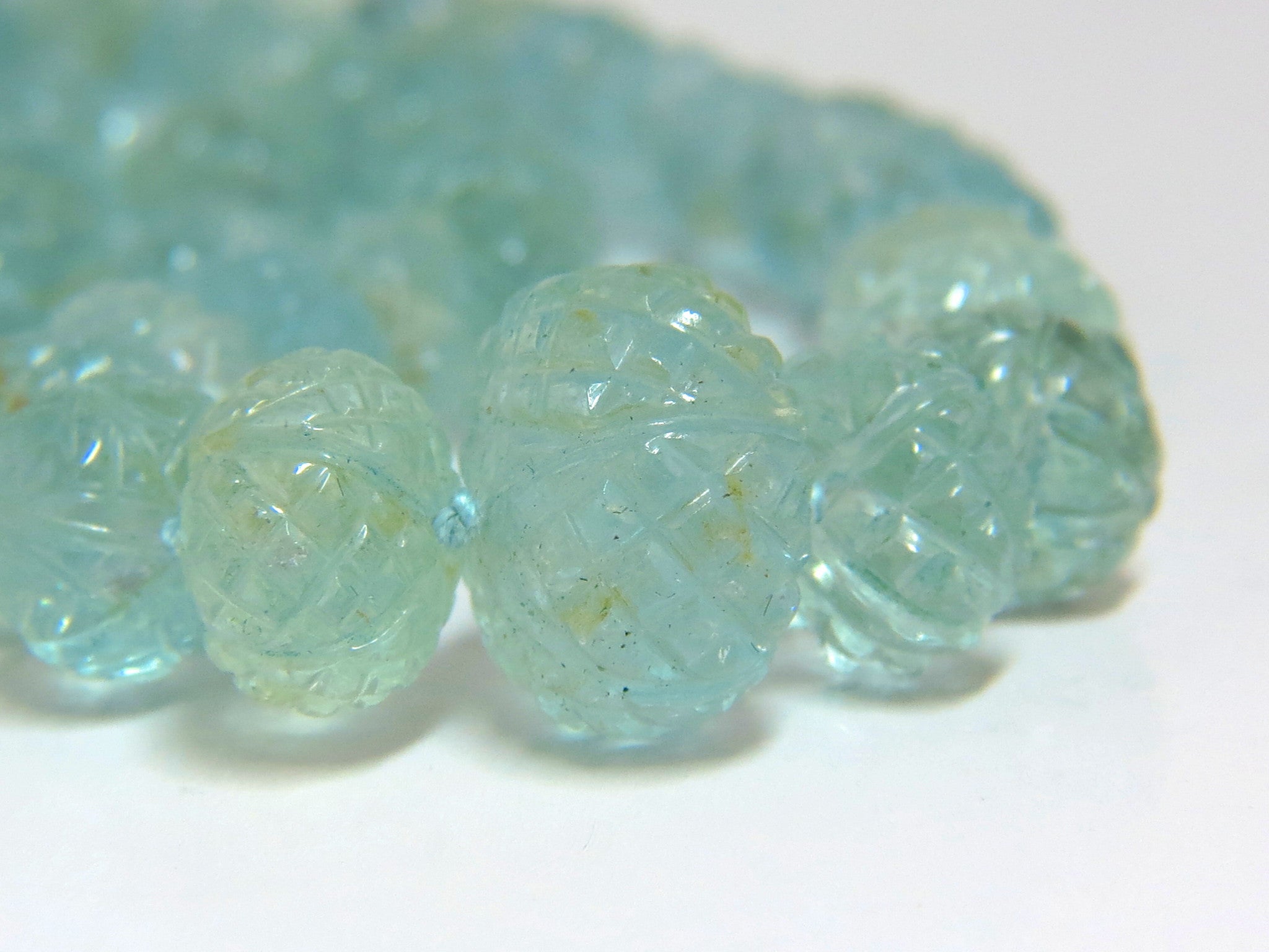 274.52ct Natural Aquamarine Beaded Necklace - 69 Endless Round Gemstone Beads for Women, Elegant Jewelry Gift for Brides, Birthday & Anniversary (Perfect for Weddings, Parties & Special Occasions)