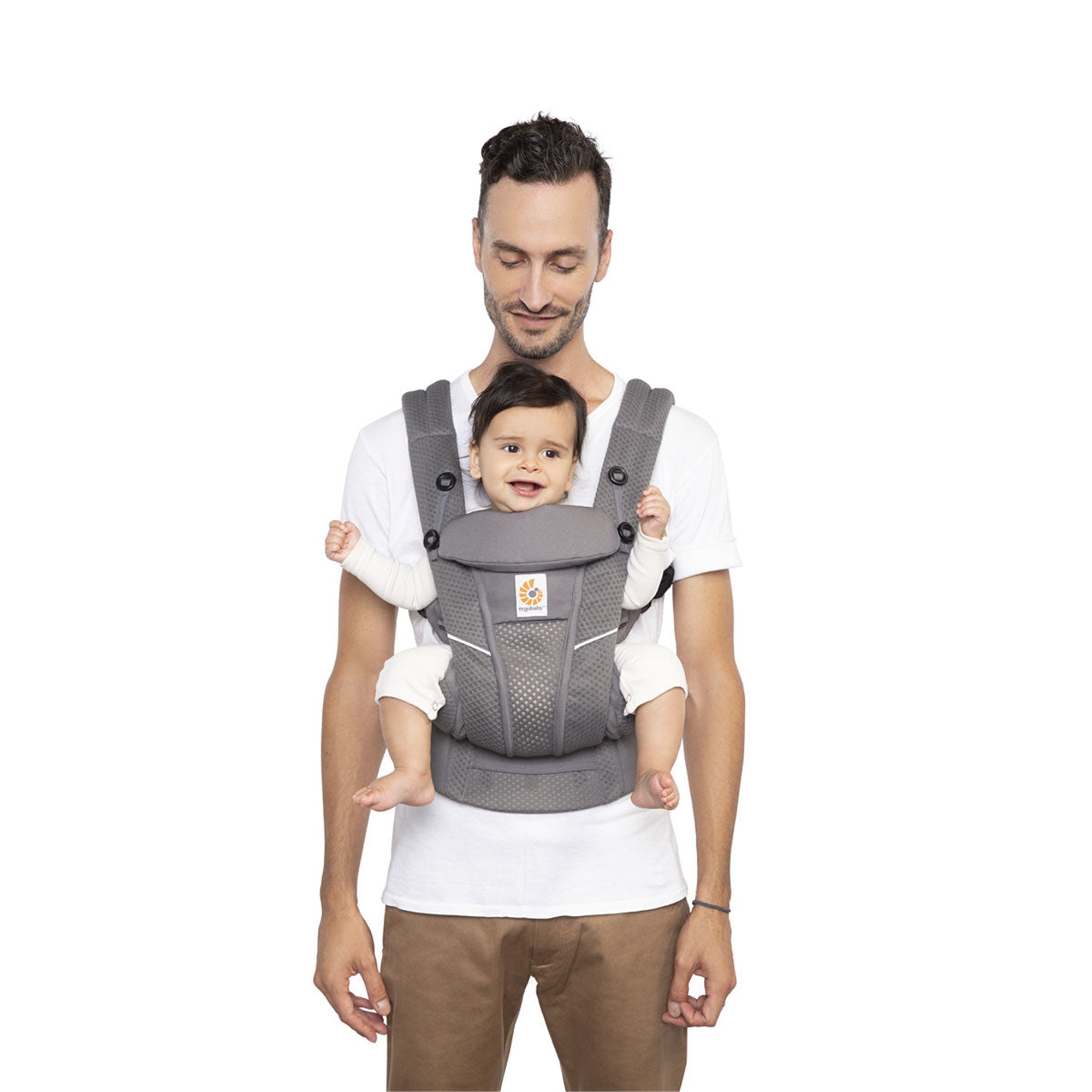 Ergobaby Omni Breeze Baby Carrier - Lightweight & Breathable for Newborn to Toddler (Graphite Grey) | Perfect for Hiking, Travel & Everyday Use