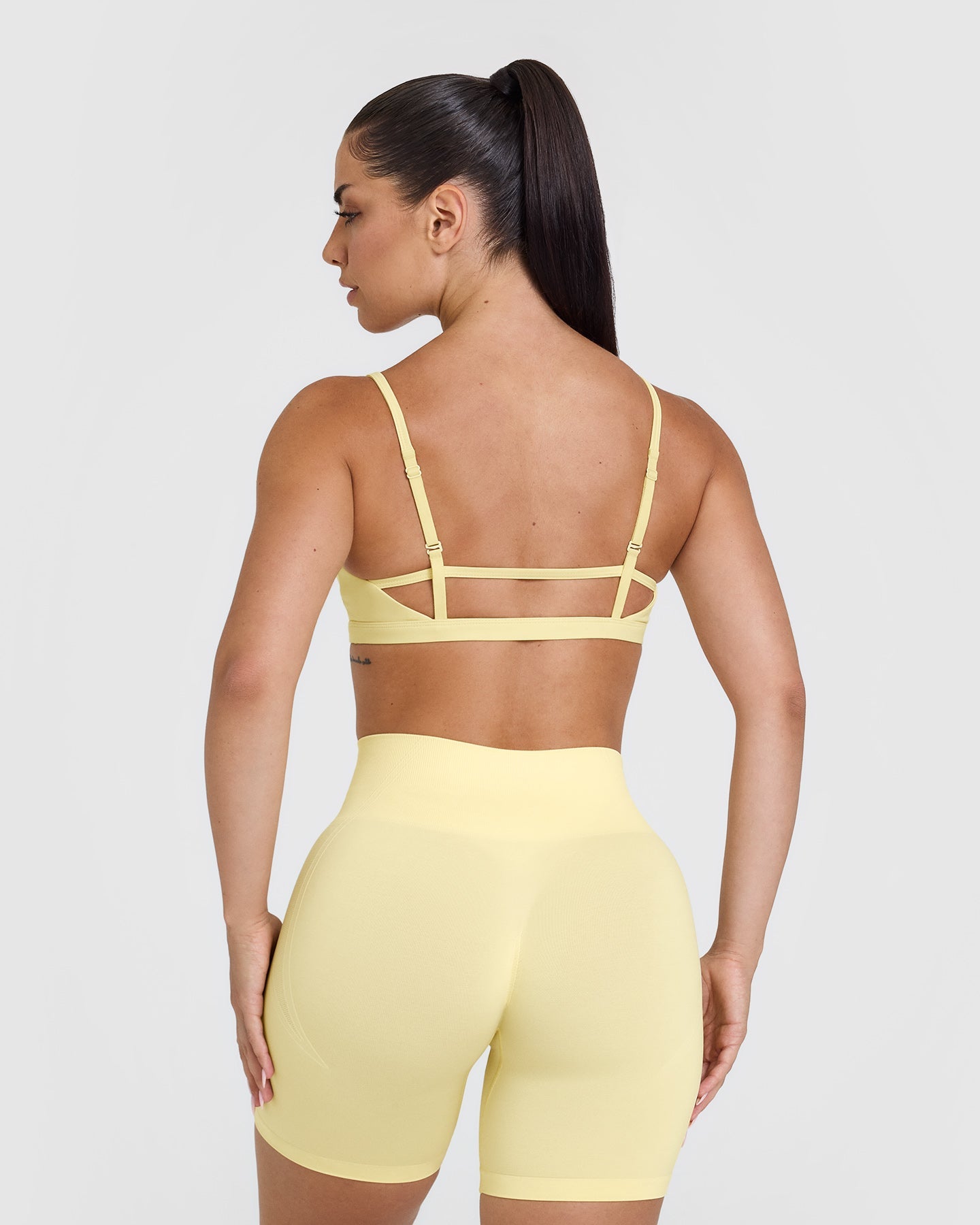 Timeless Strappy Bralette - Comfortable Wireless Lace Bralette in Sherbet Yellow | Women's Lingerie, Yoga, Lounge Wear, Summer Outfits