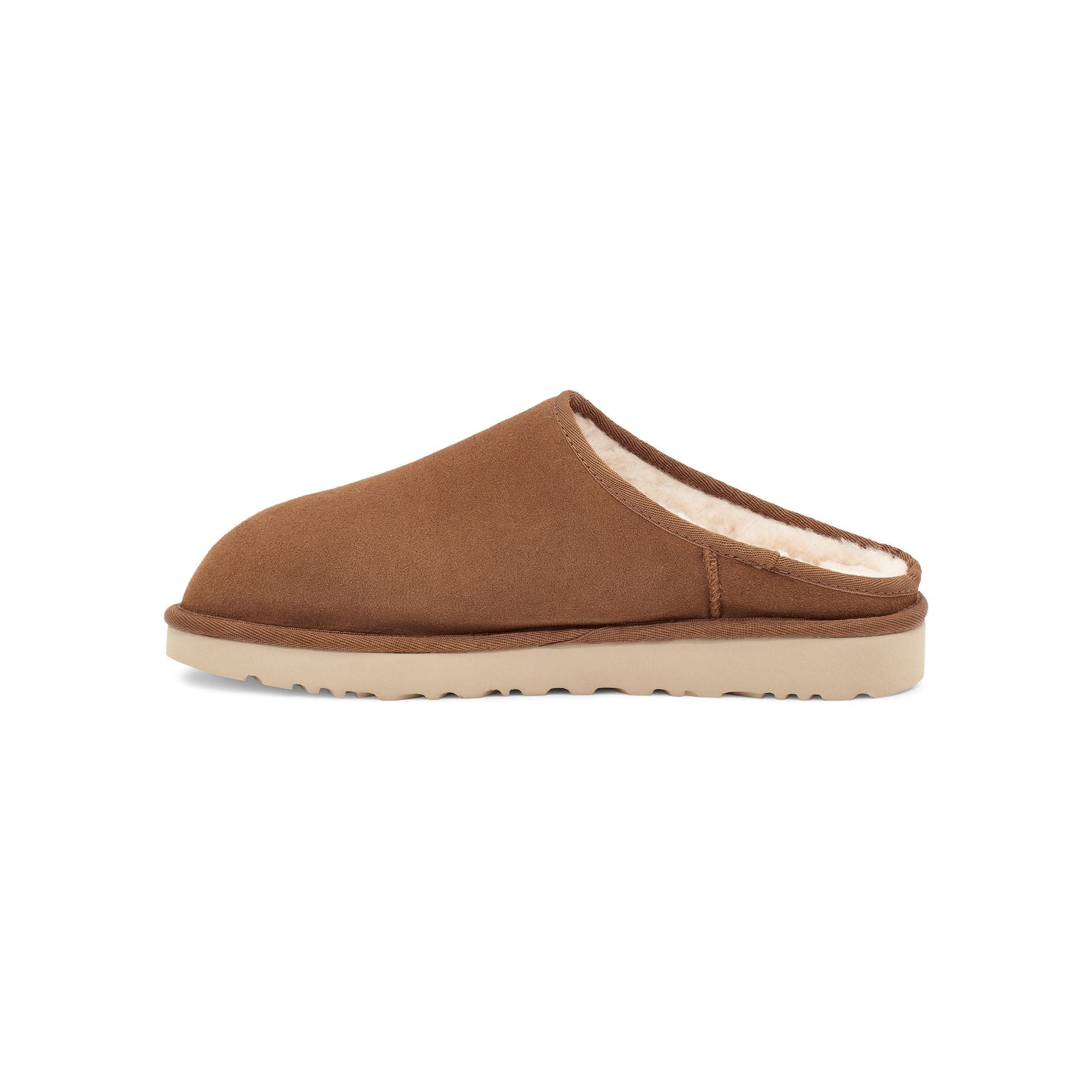 UGG Men's Classic Slip On Shoes - Chestnut Brown Suede Indoor/Outdoor Comfortable Loafers for Casual Wear & Winter Slippers
