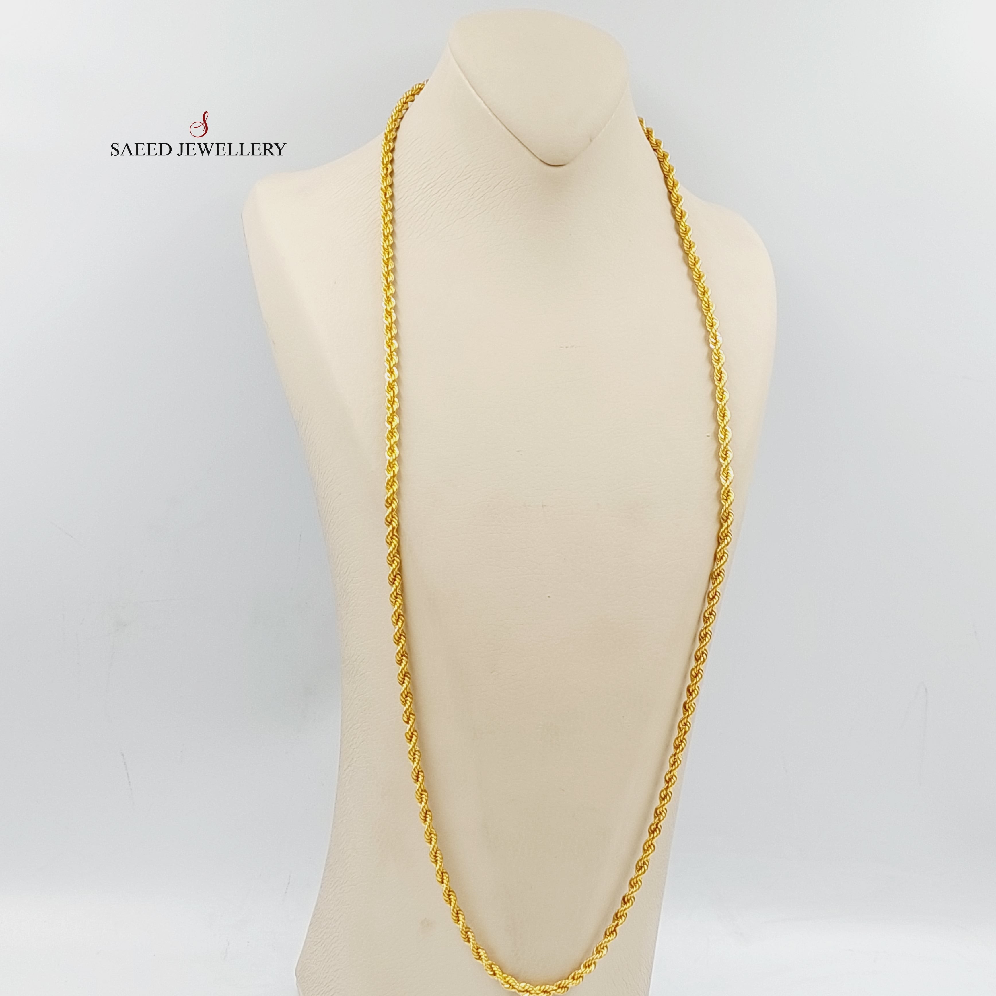 4mm Rope Chain Necklace for Men & Women - Durable Stainless Steel Jewelry for Everyday Wear, Gifts & Special Occasions