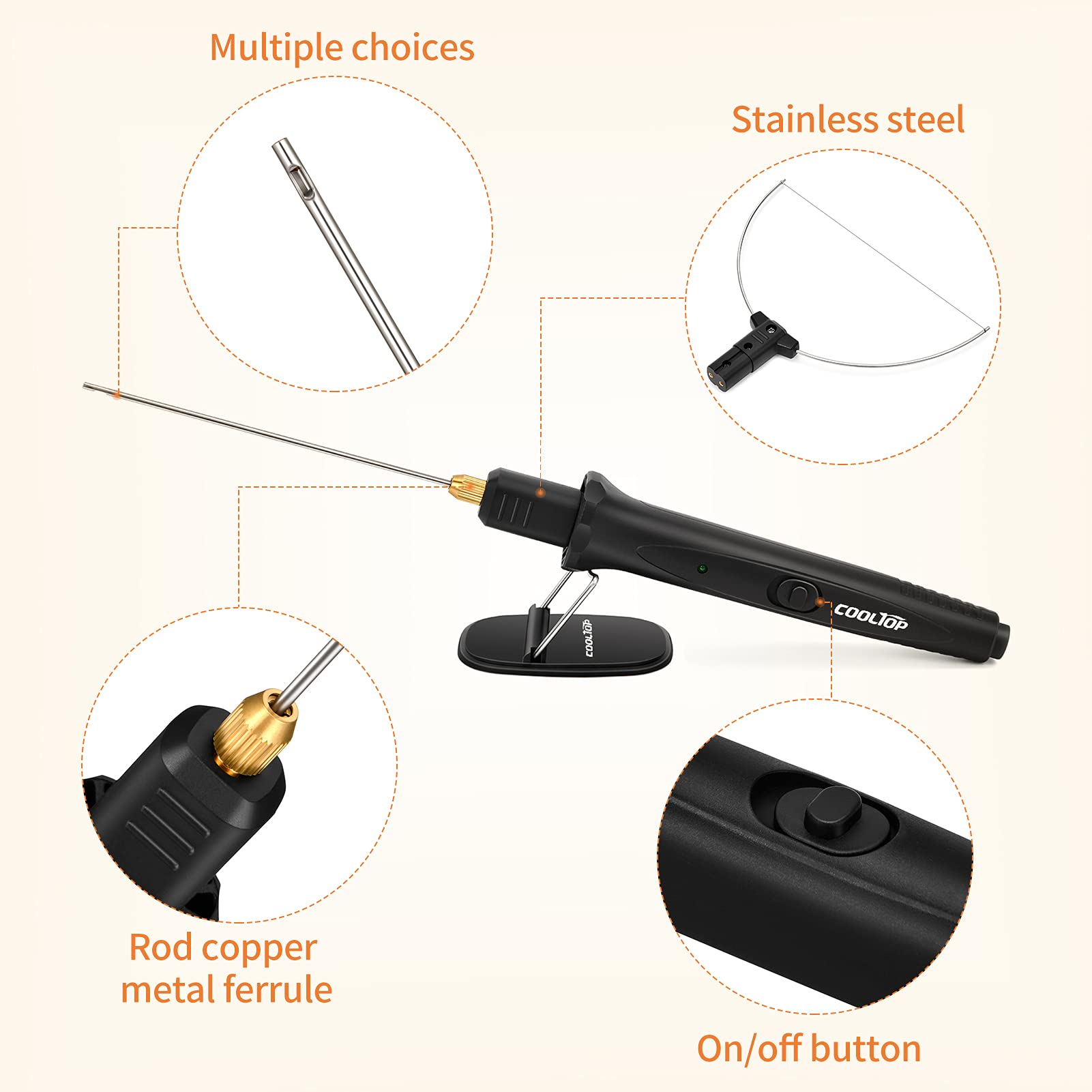 18W Electric Hot Wire Foam Cutter Kit - Styrofoam Cutting Tool with Heated Carving Knife & Cleaning Pen for DIY Crafts, Model Building, and Foam Sculpting | Cooltop Professional Foam Cutting Solution