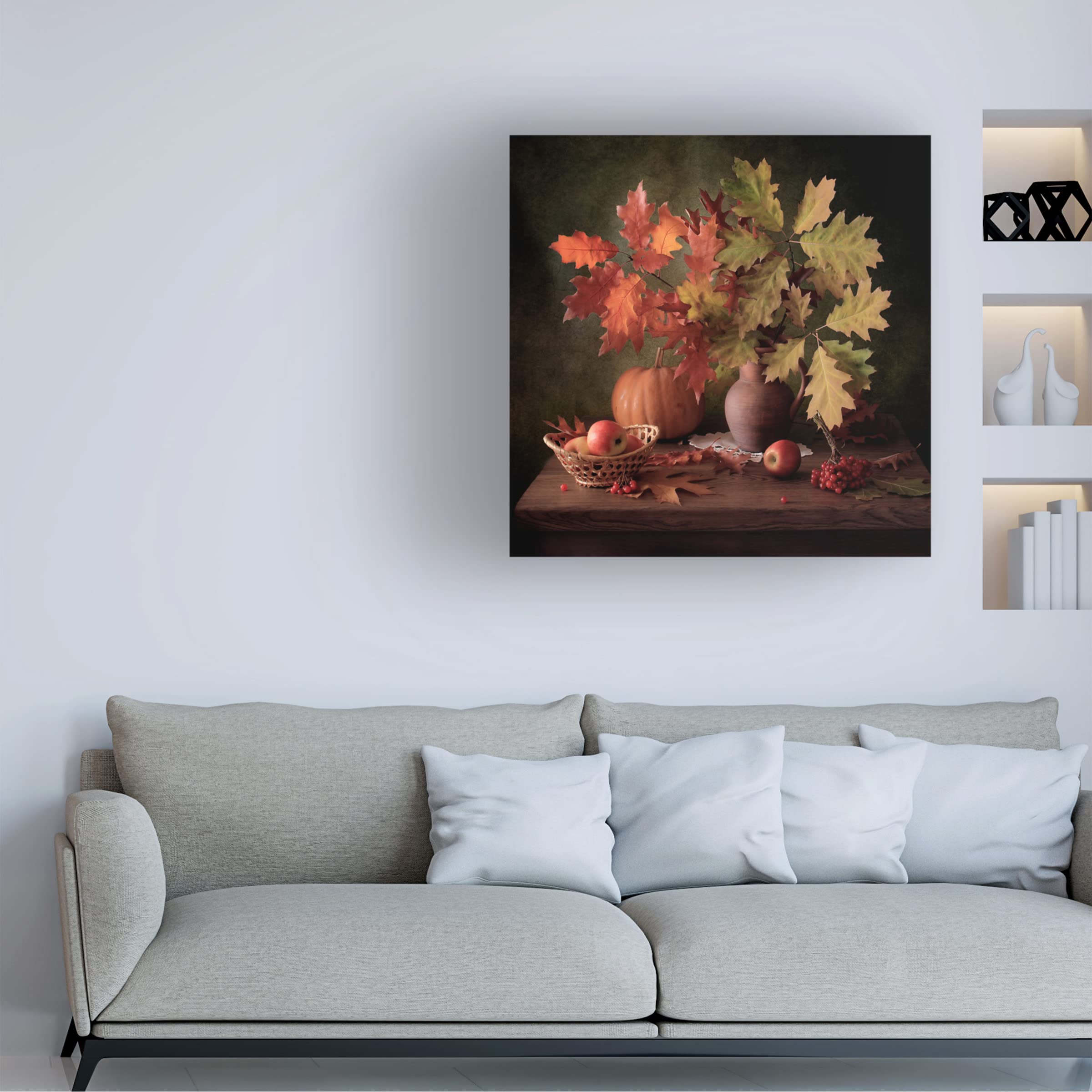 Trademark Fine Art 'Autumn Still Life' Canvas Wall Art Print by Tatyana Skorokhod - Fall Home Decor for Living Room, Bedroom & Office