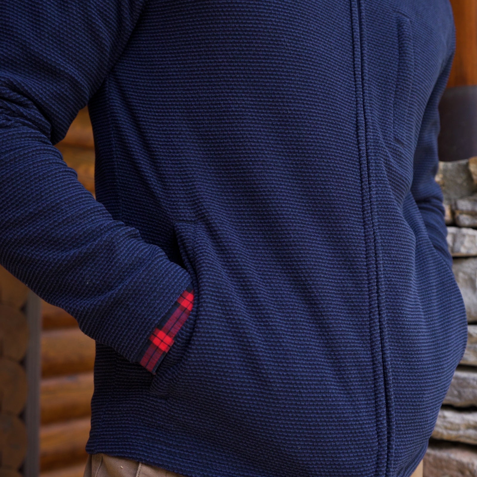 Men's Apex Full Zip Fleece Jacket - Crater Navy | Lightweight, Warm & Comfortable | Perfect for Hiking, Camping & Outdoor Activities