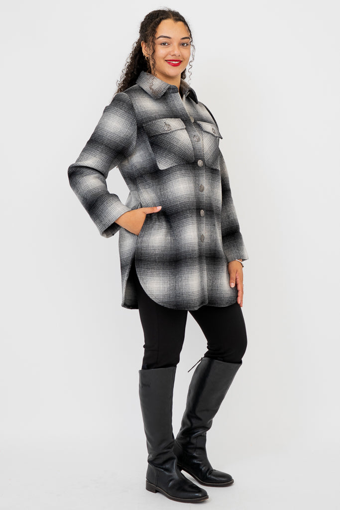 Andrea Women's Phoenix Boiled Wool Coat - Warm Winter Jacket for Casual Outings & Office Wear