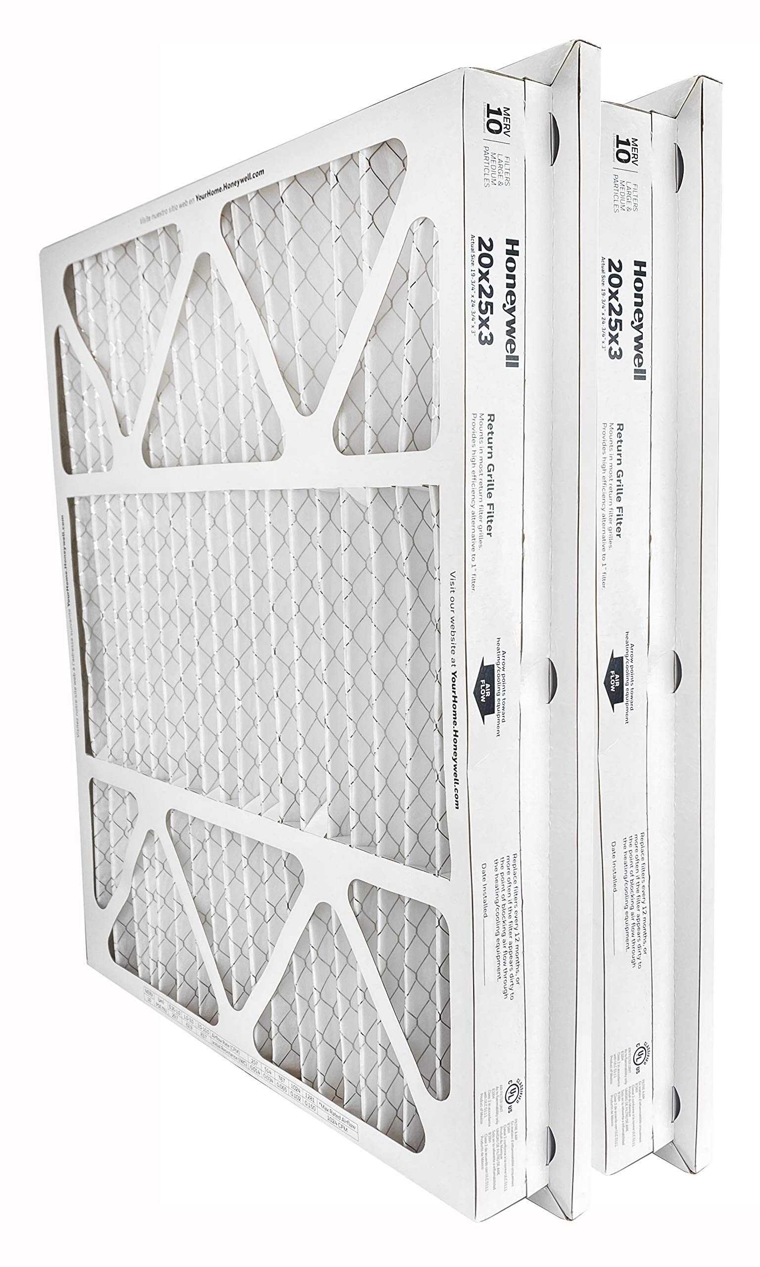 Honeywell FC40R1011 Return Grille Media Air Filter 1450 CFM - High Efficiency HVAC Air Purification for Home & Office - Improves Indoor Air Quality & Reduces Allergens