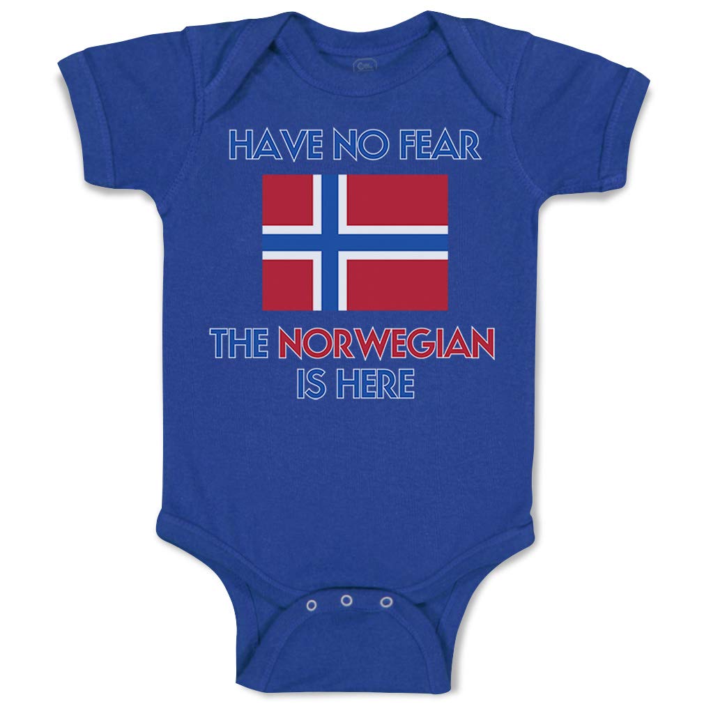 Norwegian Baby Bodysuit - Funny Cotton Royal Blue for Newborns | Playtime & Gifts