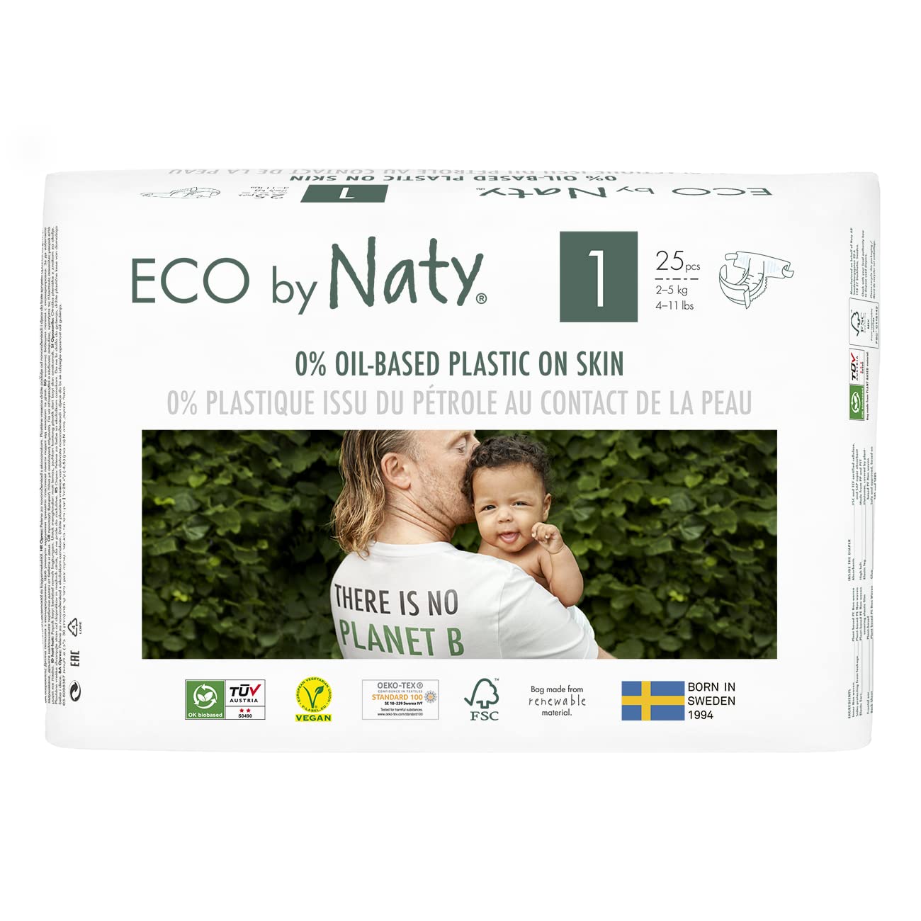 Eco By Naty Organic Baby Diapers - Hypoallergenic, Biodegradable & Eco-Friendly - Perfect for Sensitive Skin & Sustainable Parenting