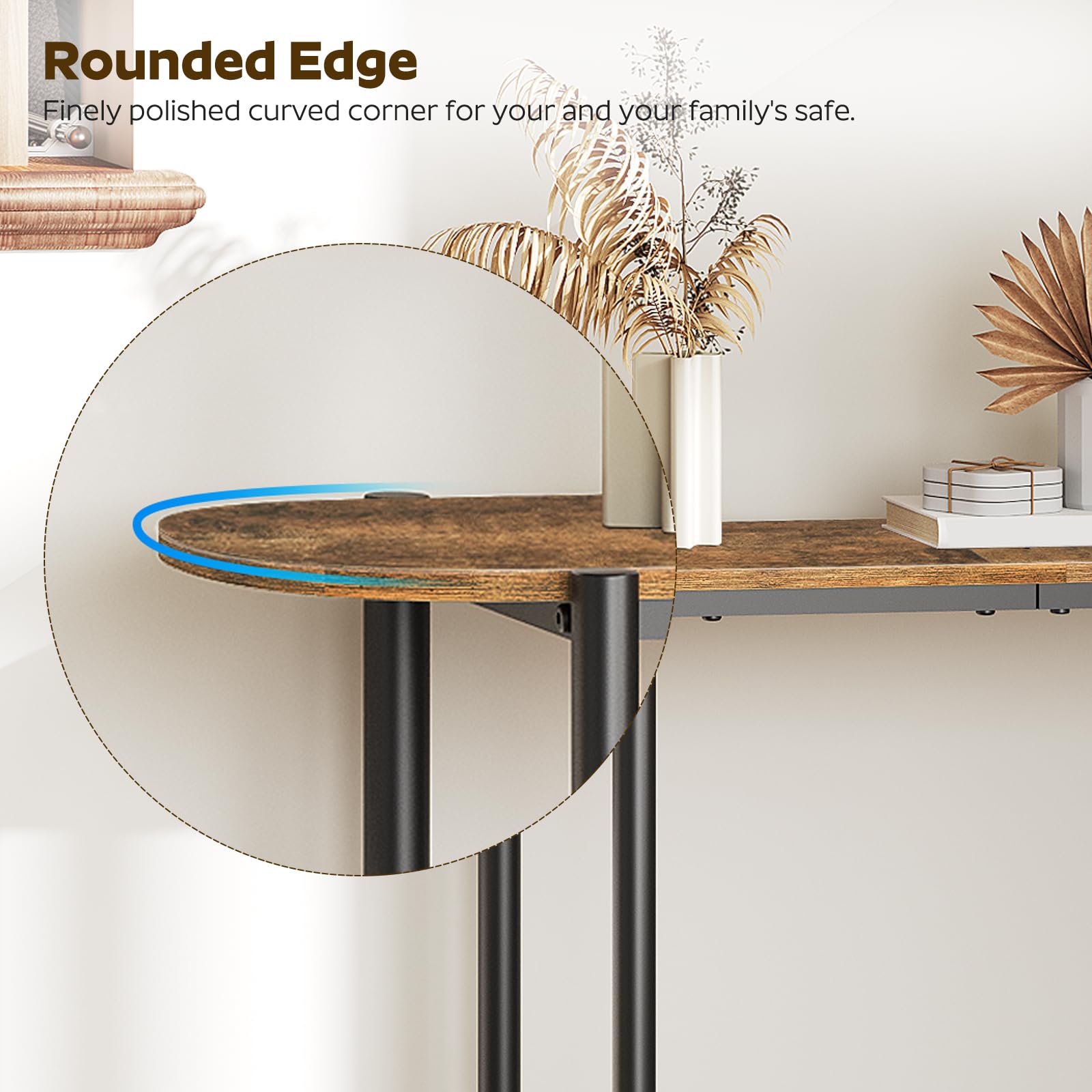 Slim 2-Tier Narrow Console Table with Storage - 29.5