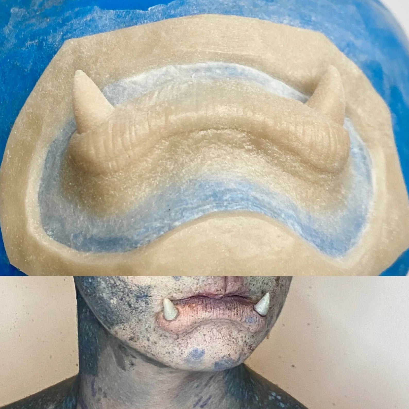Obsidian FX Orc Mouth Silicone Prosthetic - Realistic Fantasy Costume Makeup for Cosplay, Halloween & LARPing
