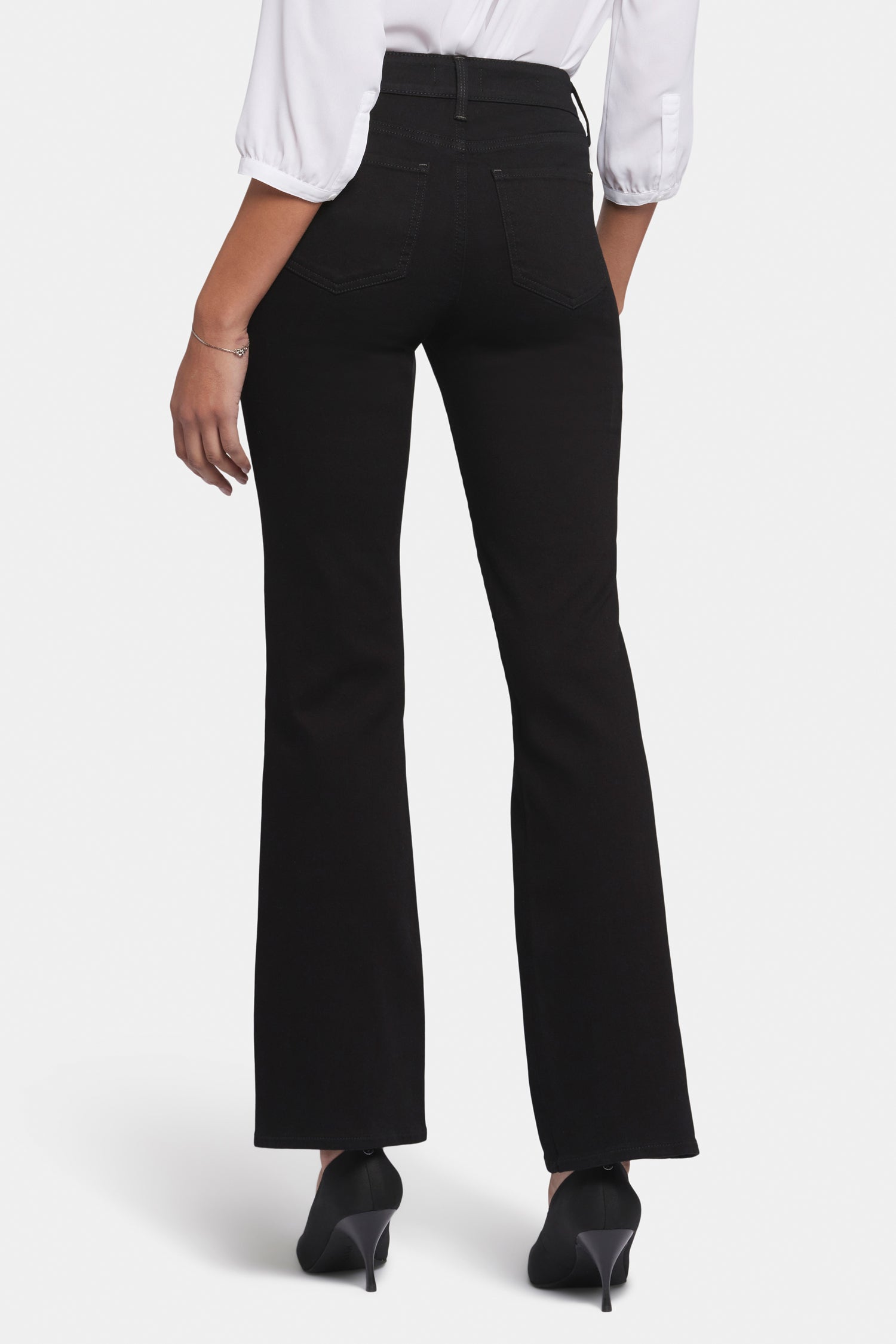 Blake Slim Flared Jeans for Petite Women - Black | Stretchy Denim Pants for Casual Wear & Night Out