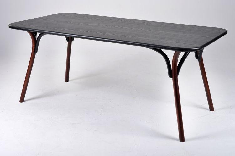 GTV Arch Bentwood Dining Table - Modern Wooden Kitchen Table for 6 - Elegant Round Dining Room Table for Home, Restaurant & Cafe Use