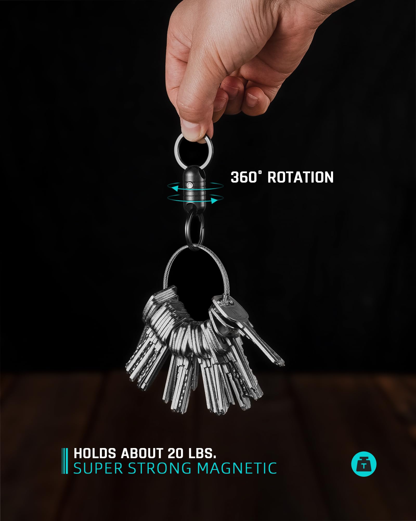Magnetic Quick Release Keychain Holder - Detachable Key Ring Connector for Car Keys, House Keys & Office Keys | Secure & Convenient Key Organizer for Men & Women | Perfect for Everyday Carry, Travel & Key Management