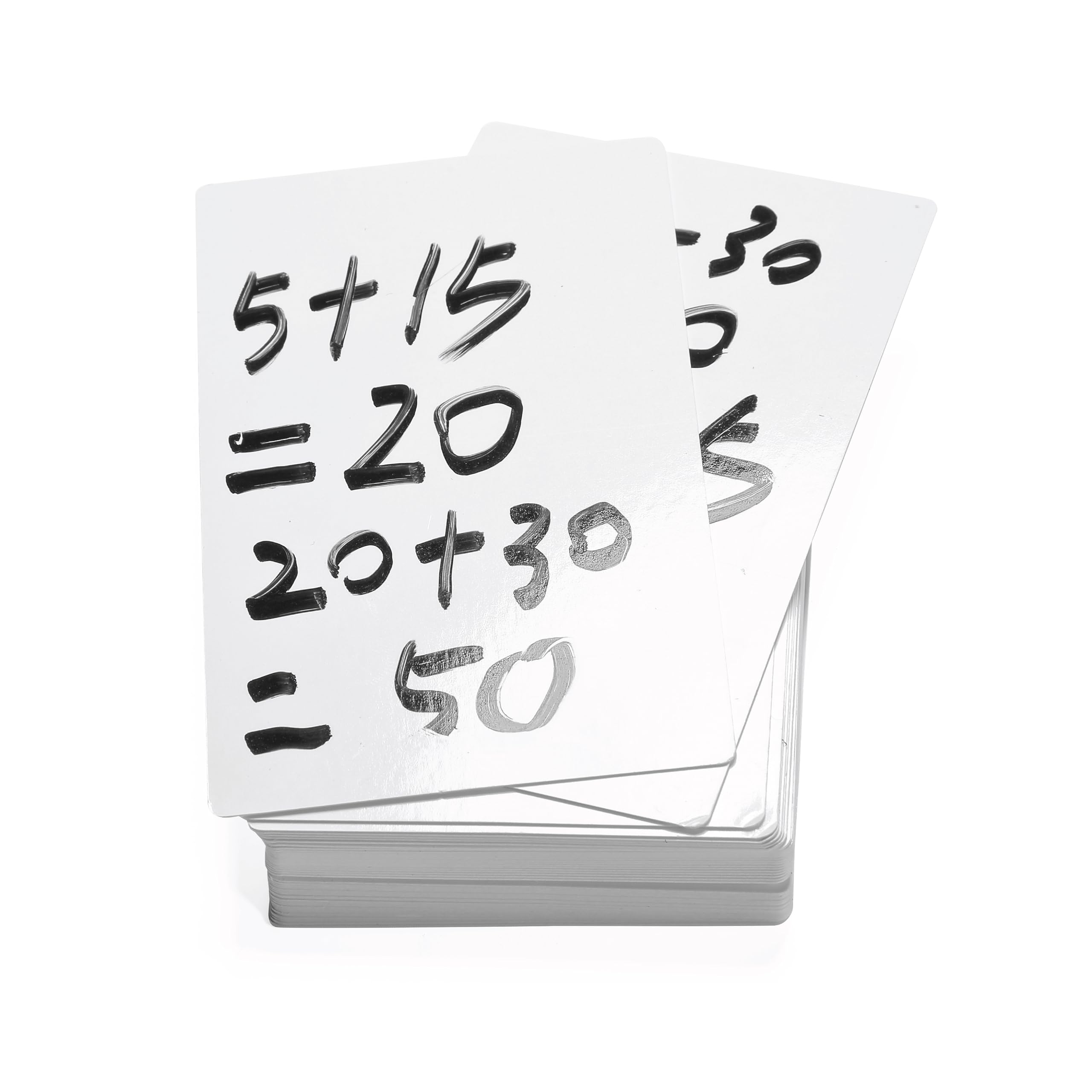 Mr. Pen Dry Erase Index Cards 3x5 Inch, 45-Pack White Laminated Flash Cards - Reusable Whiteboard Cards for Classroom, Office & Study - Perfect for Notes, Games & Learning Activities