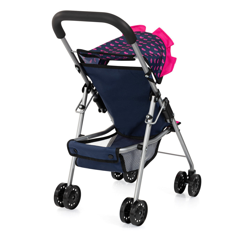 Bayer Design Dolls: 11 Piece Stroller Accessory Set - Navy, Pink, Hearts & Unicorn Patterns | Perfect for Baby Doll Carriage & Stroller Playtime