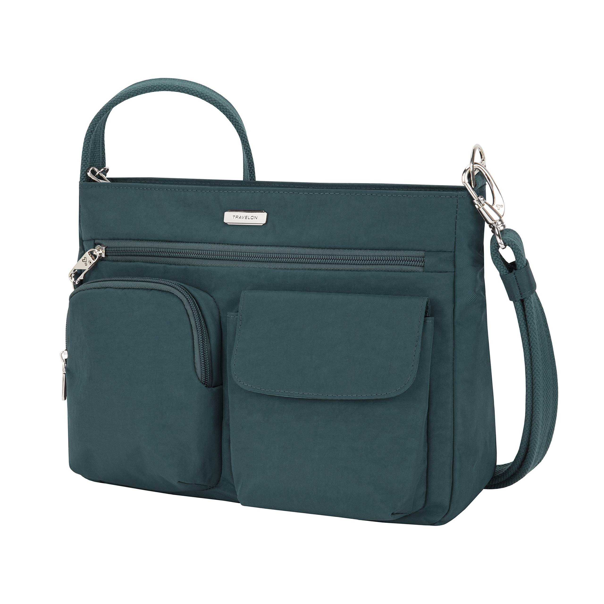 Travelon Anti-Theft Crossbody Bag with RFID Blocking & Patch Pocket - Secure Hands-Free Purse for Travel, Commuting & Daily Use